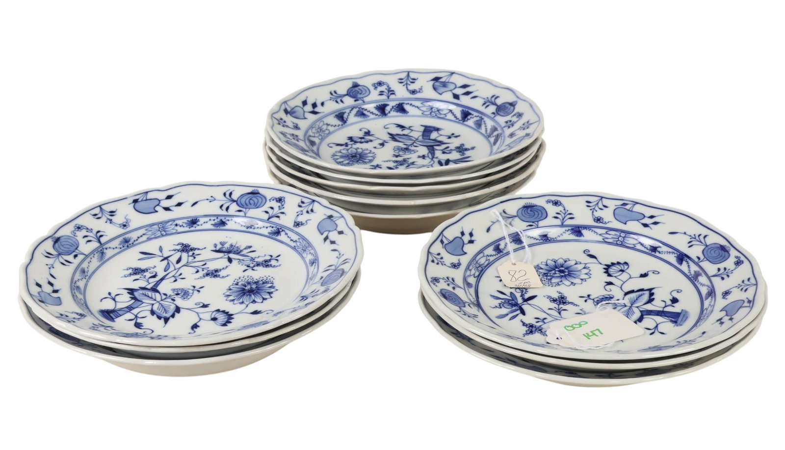 Meissen German Porcelain Blue Onion Bowls 11pc SET (1 of 7)