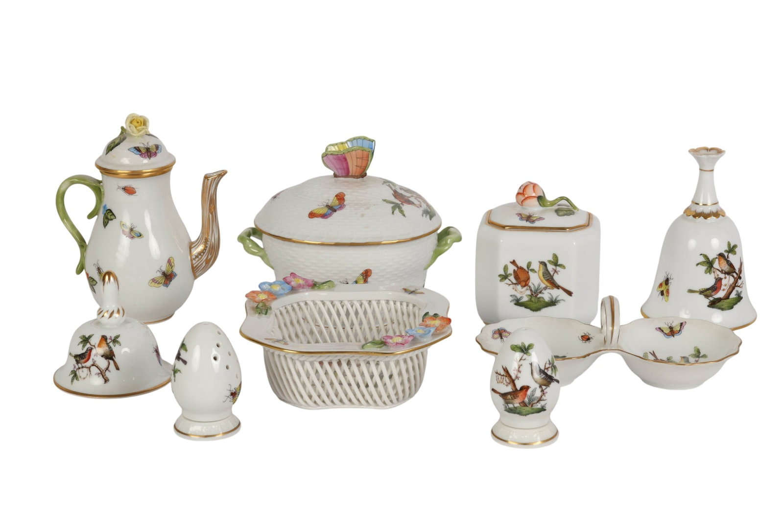 Herend Porcelain Rothschild Tableware and More LOT (1 of 6)
