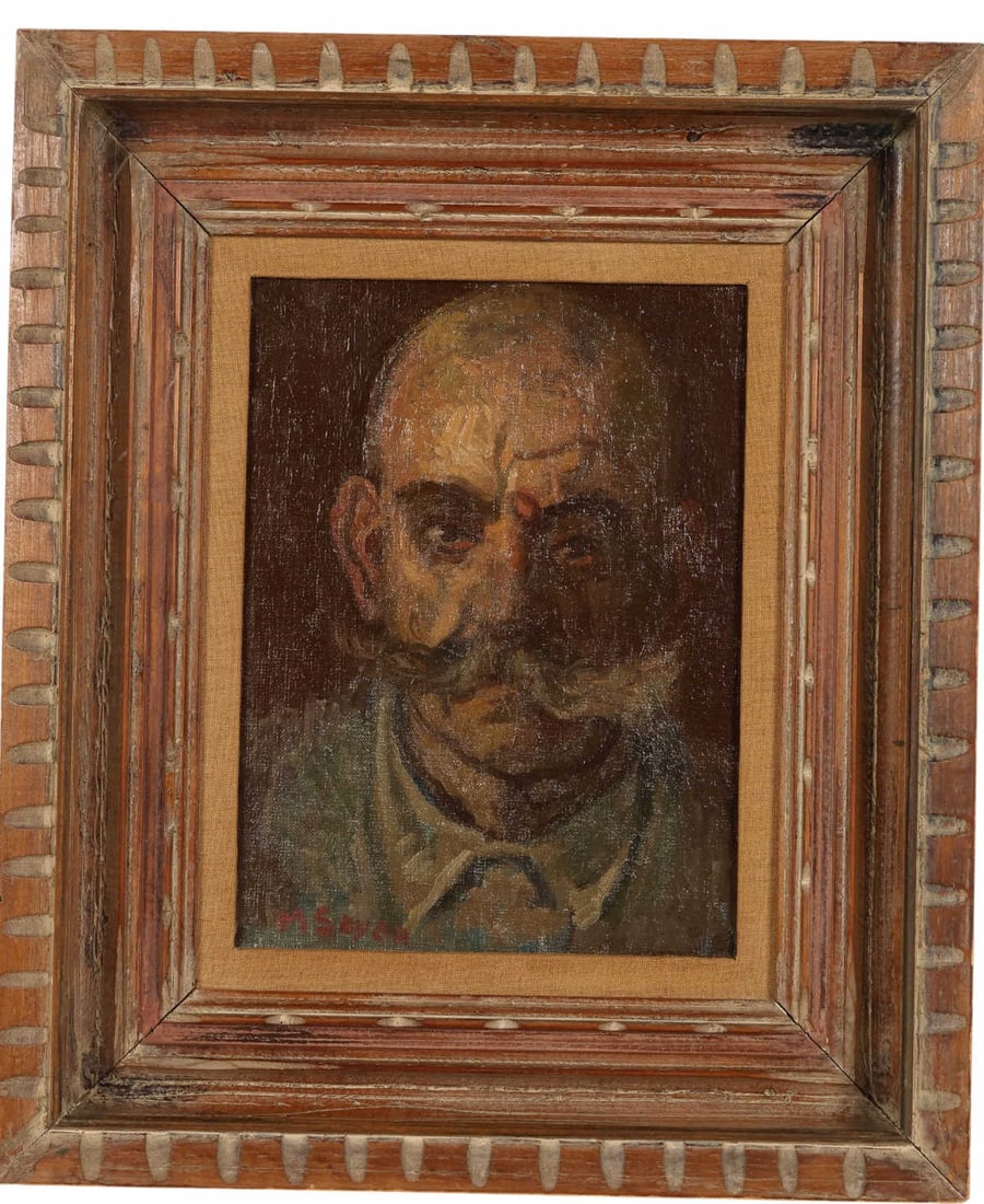 Moses Soyer 1899-1974 Portrait of Old Man Painting (1 of 7)