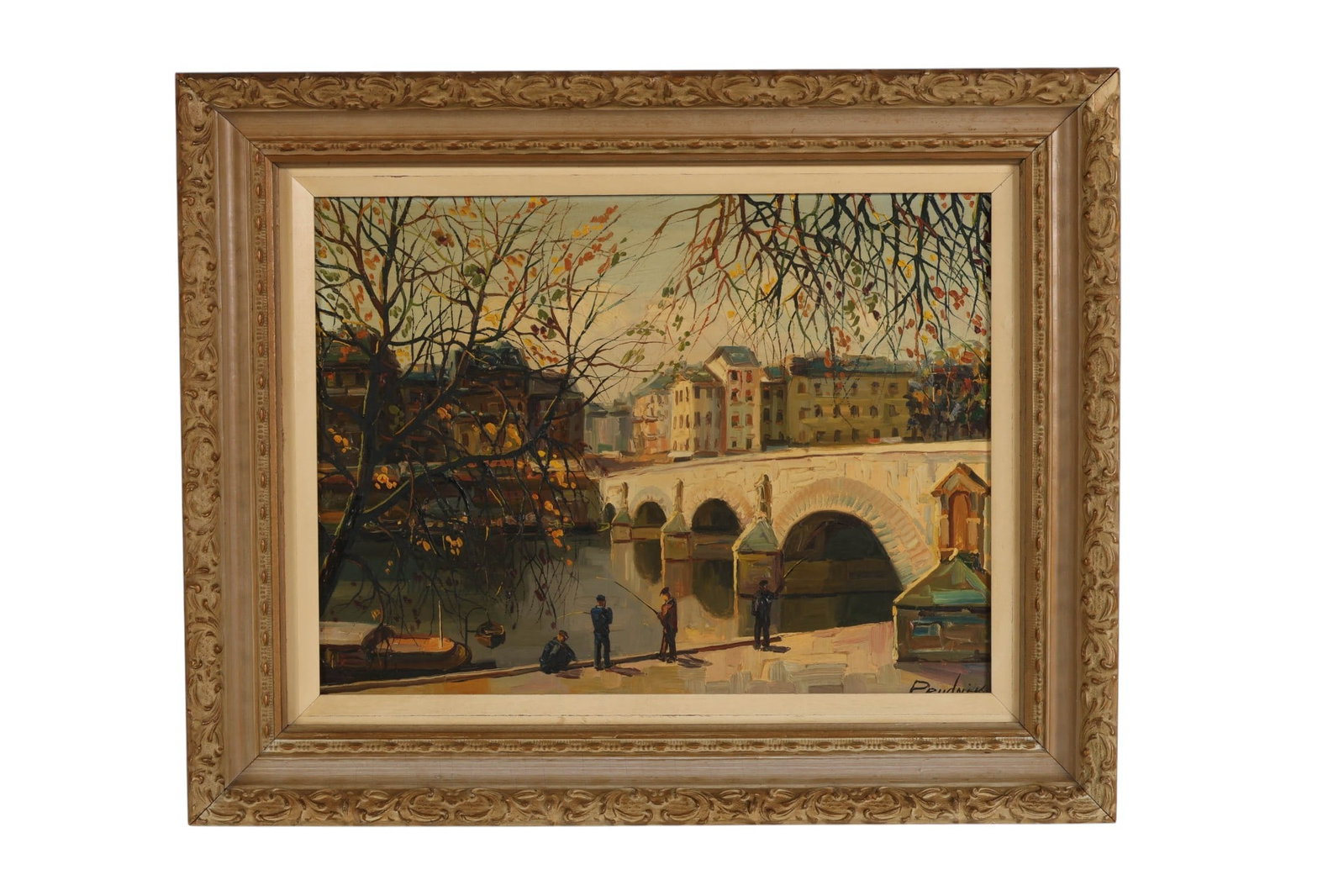 Jack Prudnik 1914- European River Bridge Painting (1 of 6)