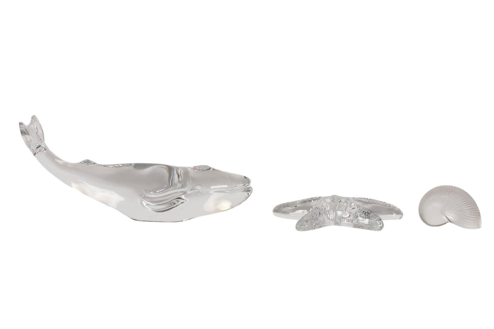 Baccarat Crystal Whale Shell Starfish with Box LOT (1 of 6)