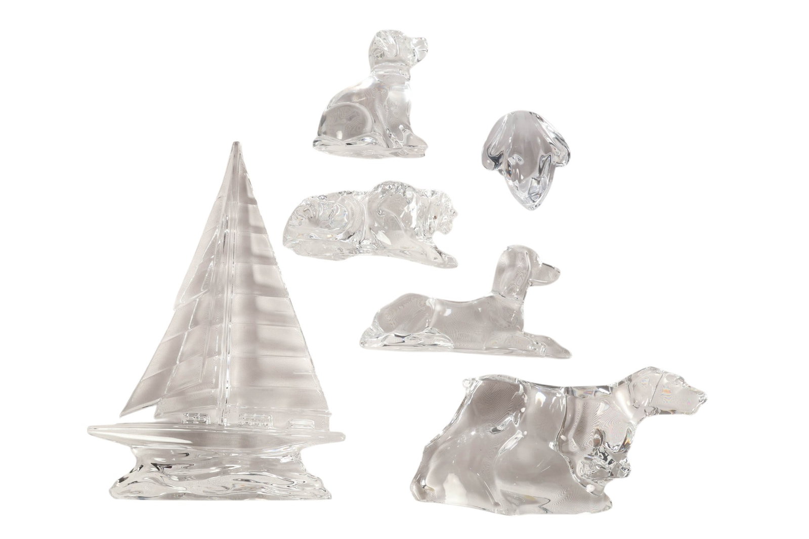 Baccarat, Daum & Waterford Crystal Figure 7pc LOT (1 of 5)