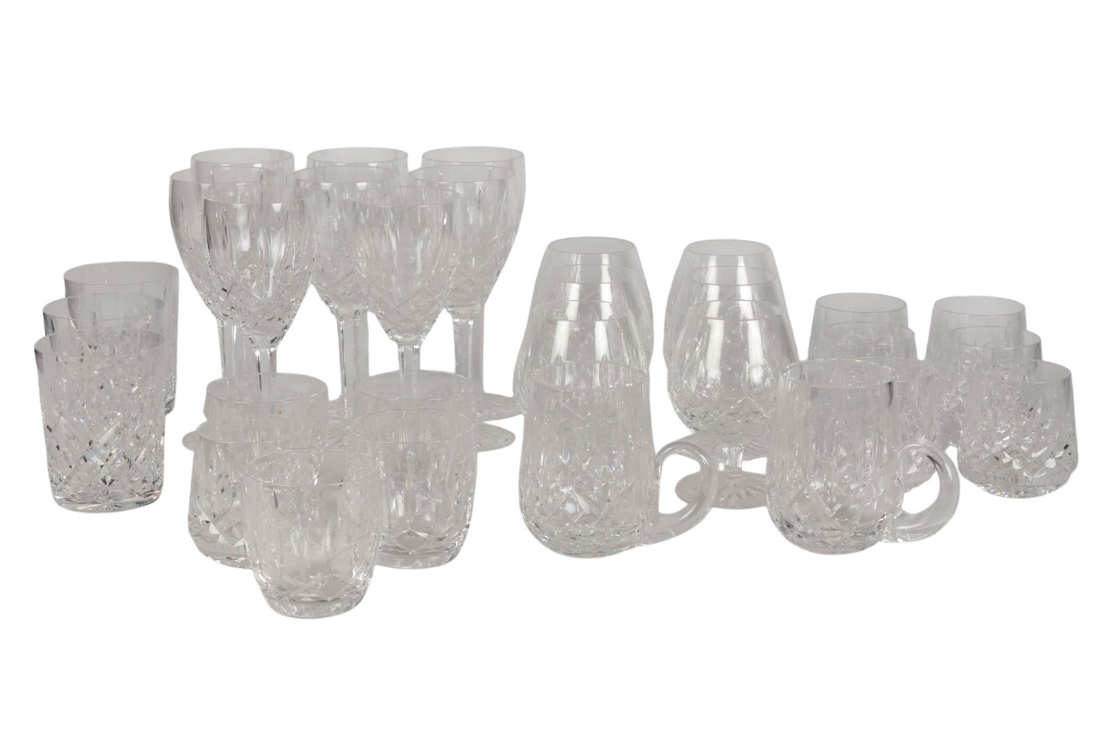 Waterford Lismore Kildare Araglin Crystal 30pc LOT (1 of 12)