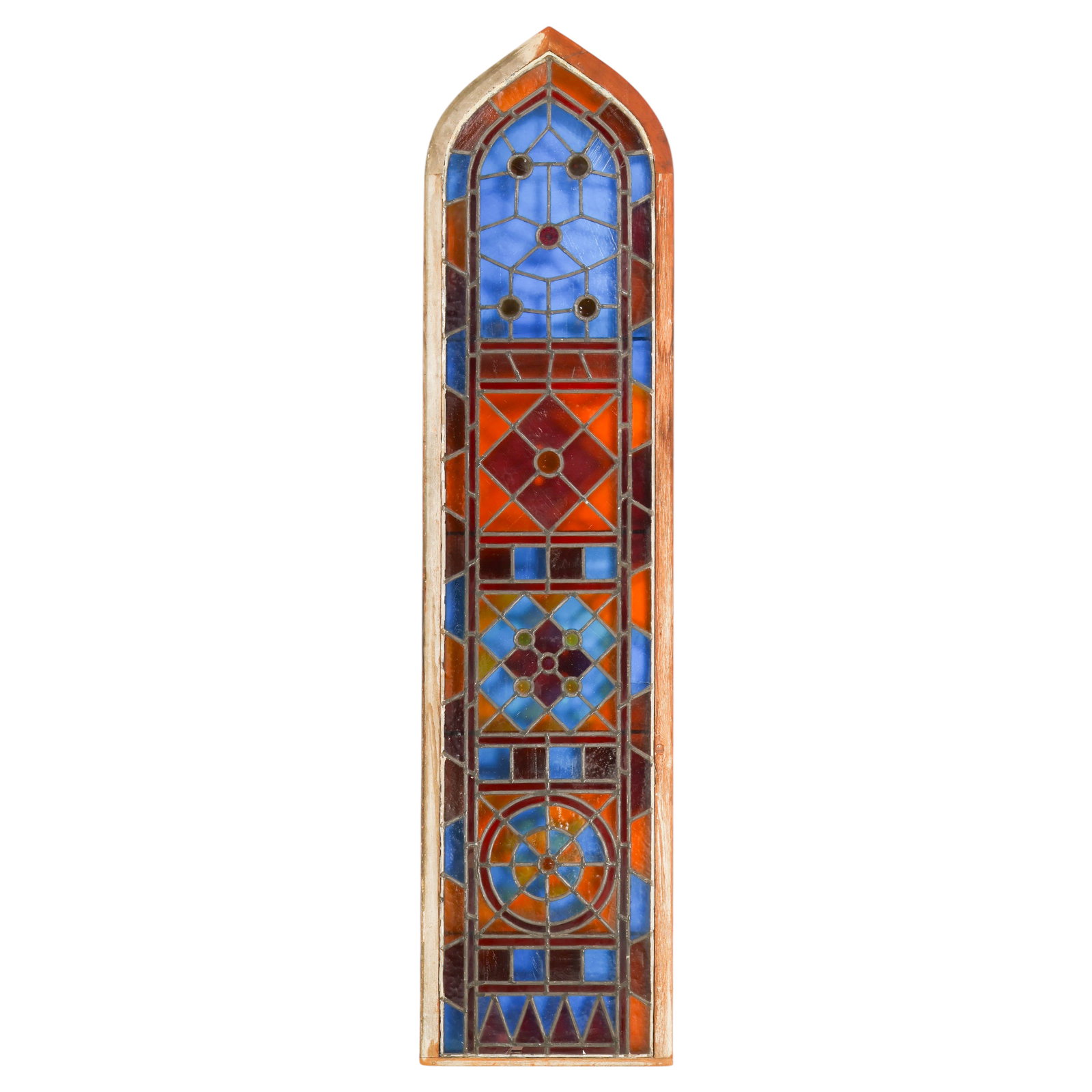 Antique Gothic Style Stained Glass Window Panel (1 of 6)