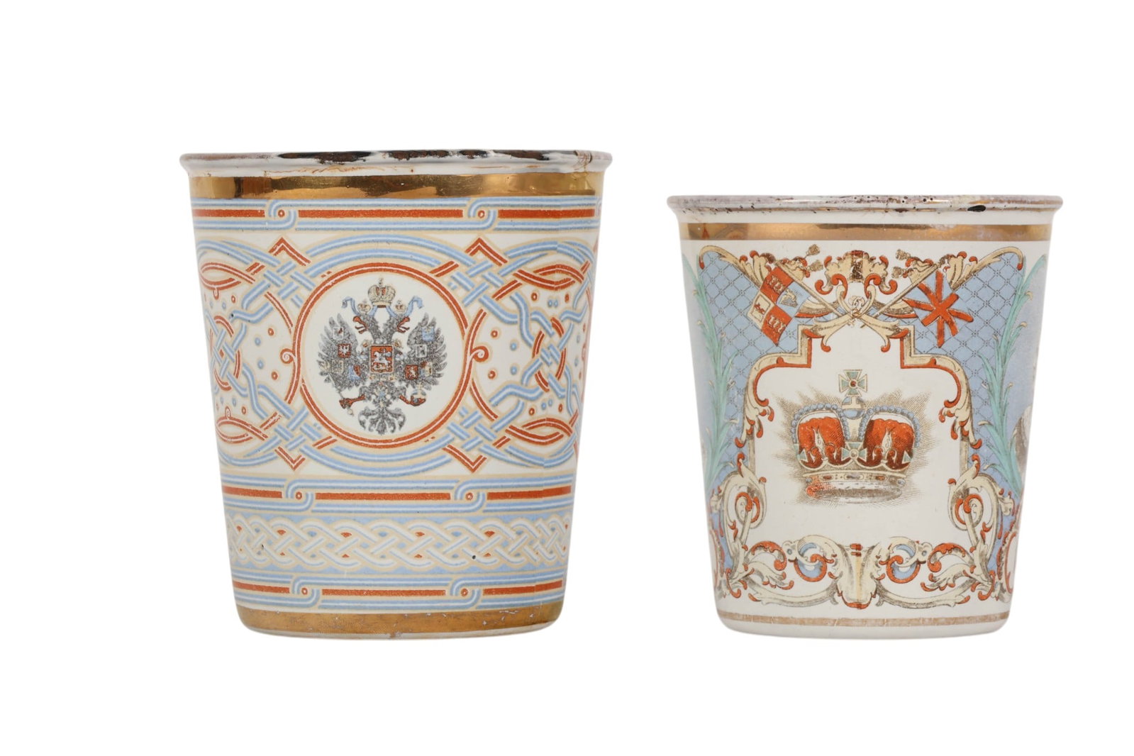 19C English and Russian Enamel Coronation Cup LOT (1 of 7)