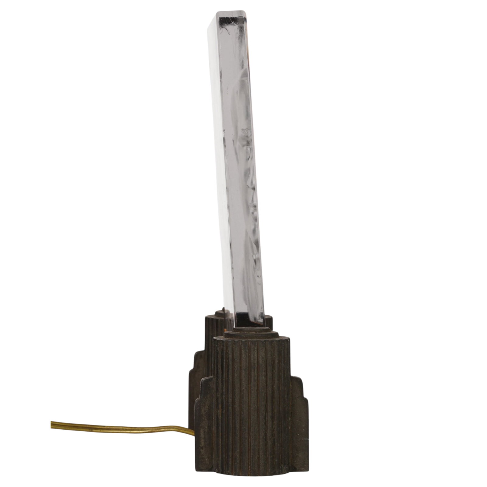 Steuben Thomas Edison Crystal Plaque Light Display - 3
