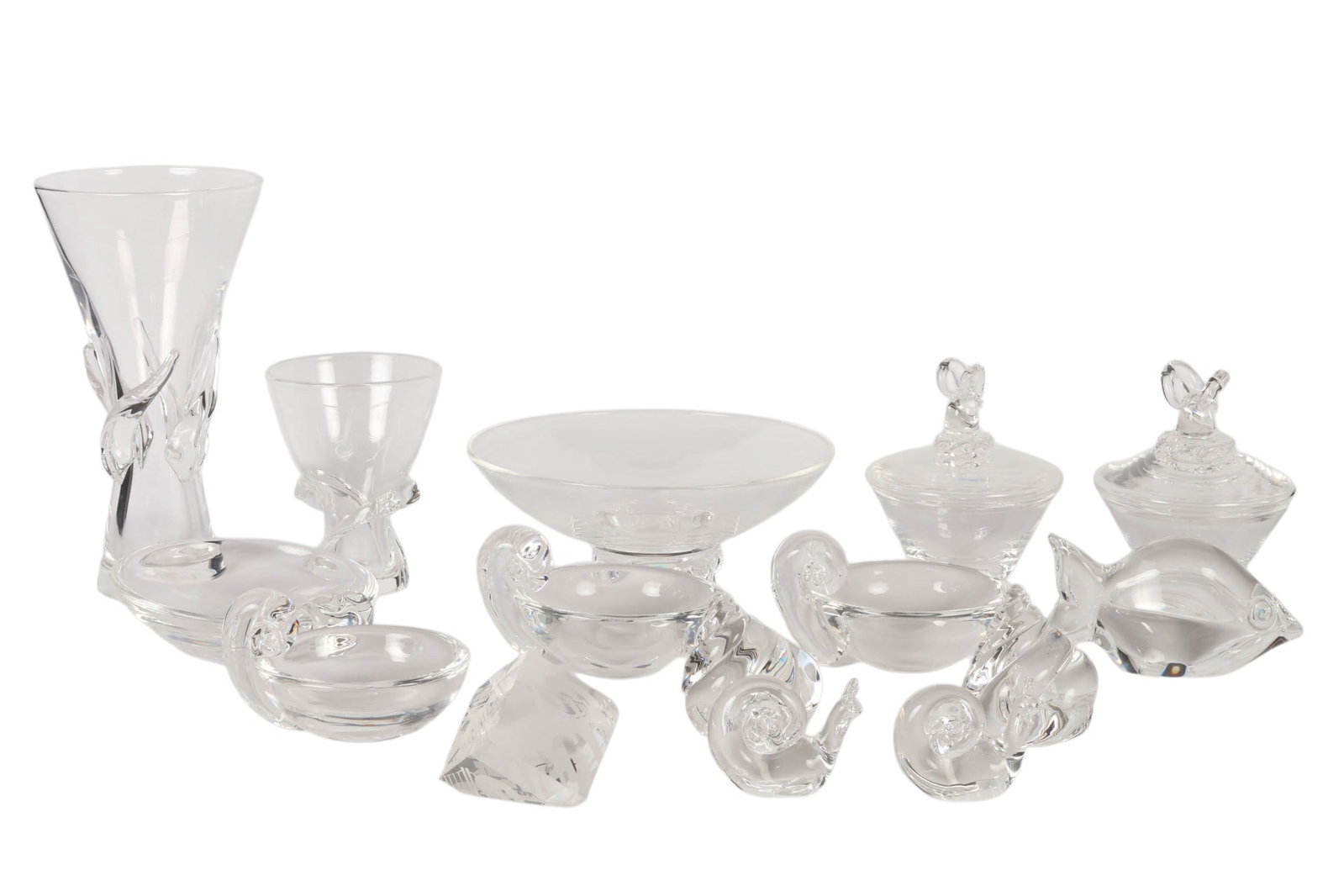 Steuben Art Glass Bowls Dishes and Sculptures 15pc (1 of 6)