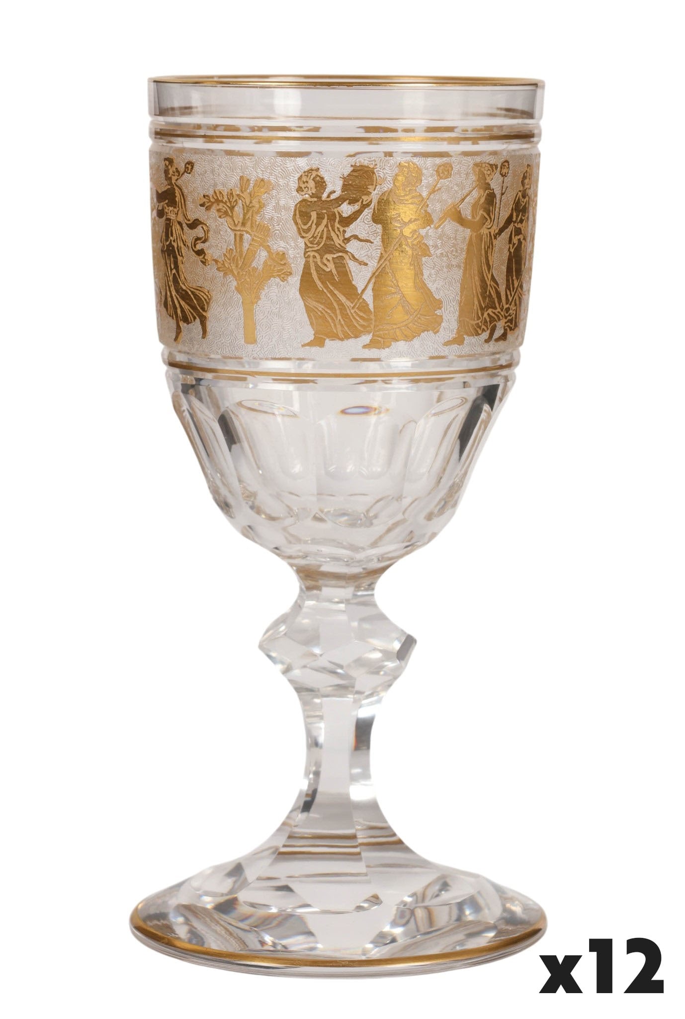 Val St Lambert Dans de Flore Wine Glass 12pc. SET (1 of 6)