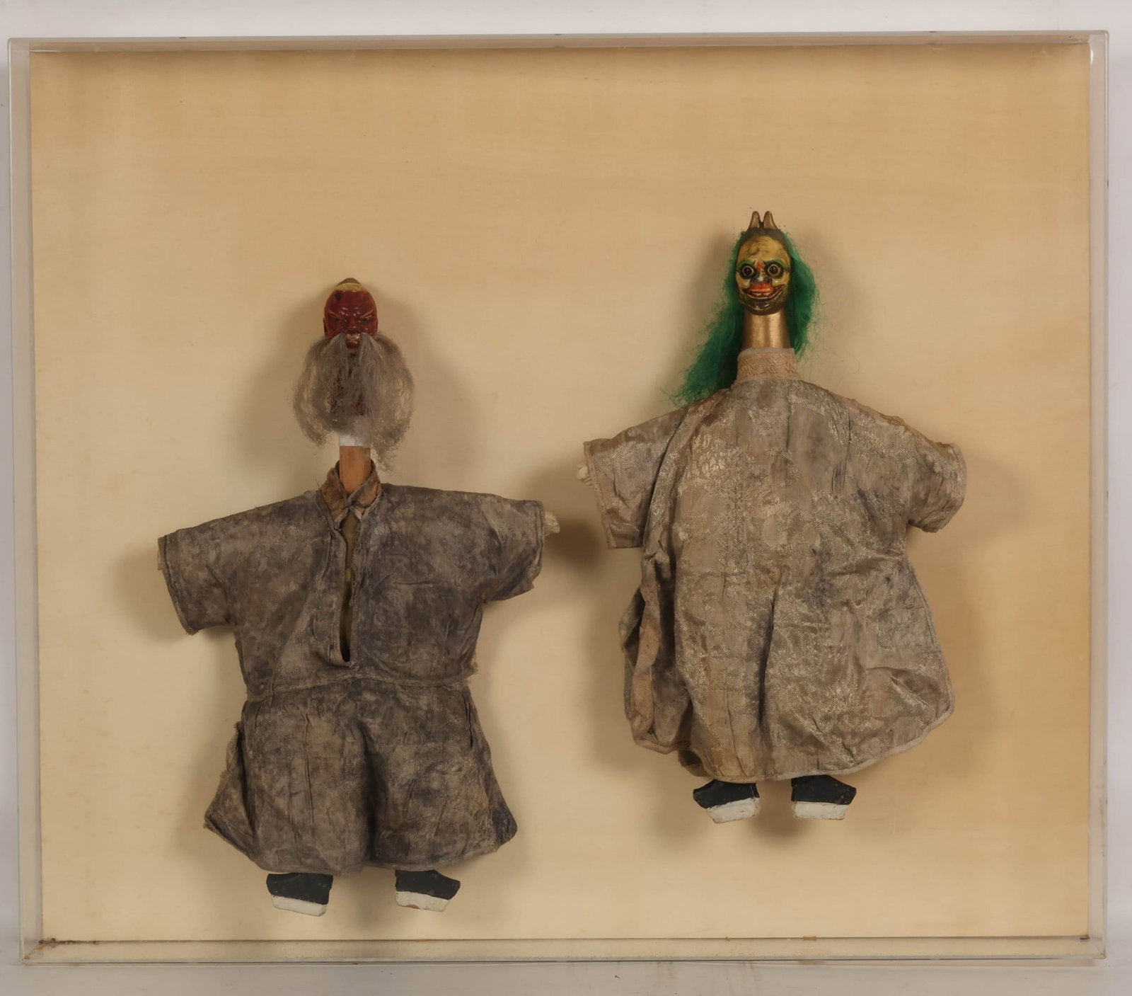 Bauhaus Style Figural Puppets in Shadowbox Case (1 of 7)