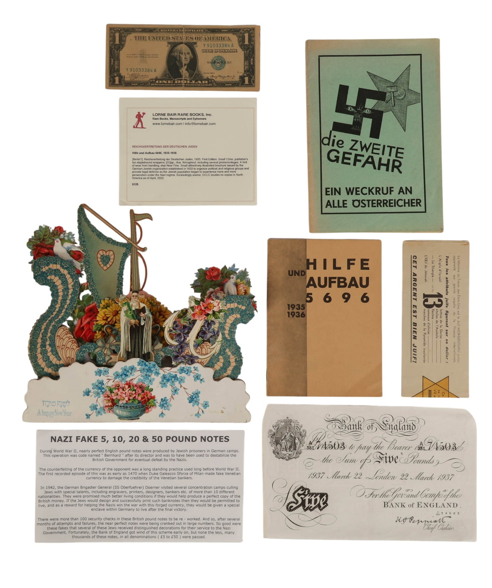 WWII Era Propaganda Ephemera Currency & Cards LOT (1 of 6)