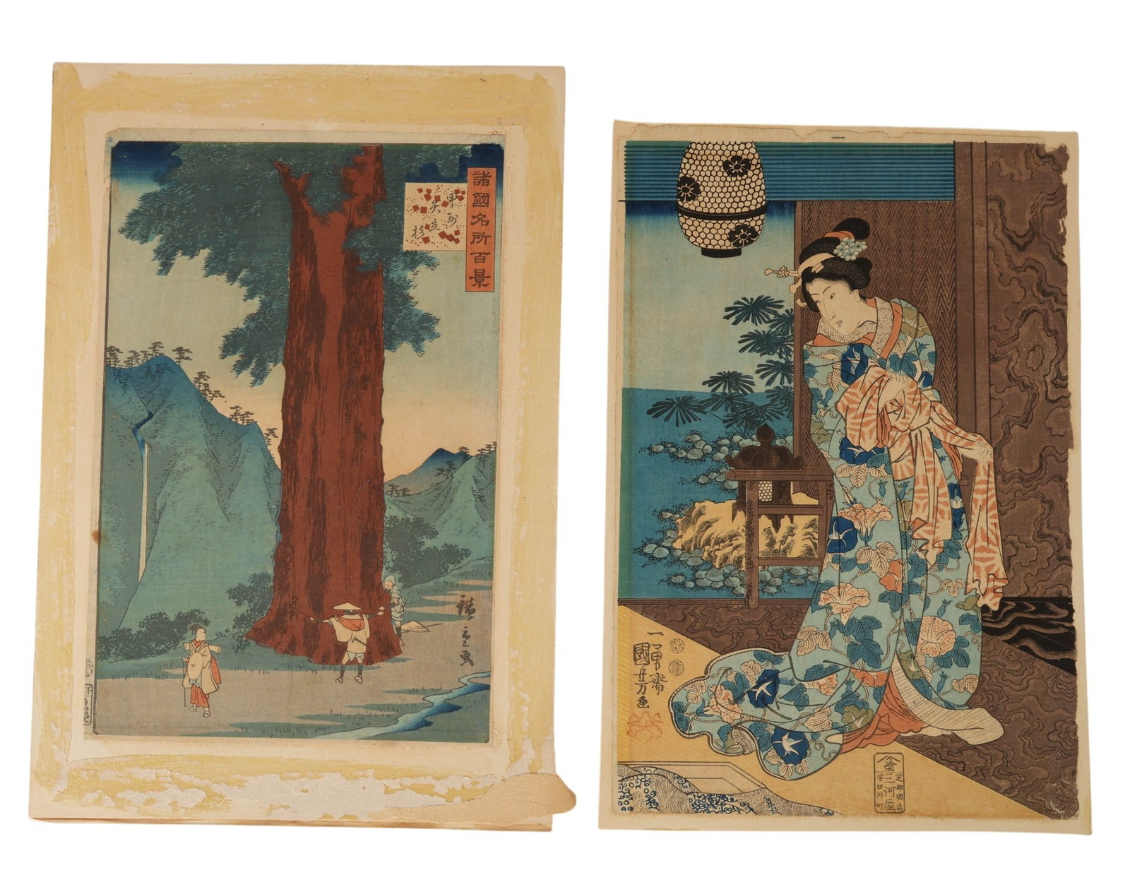 Japanese Wood Block after Hiroshige and Kuniyoshi (1 of 6)