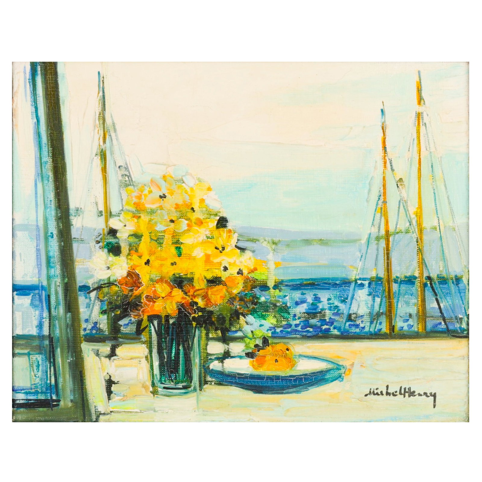 Michel-Henry 1928-2016 Sea Vision French Painting (1 of 9)