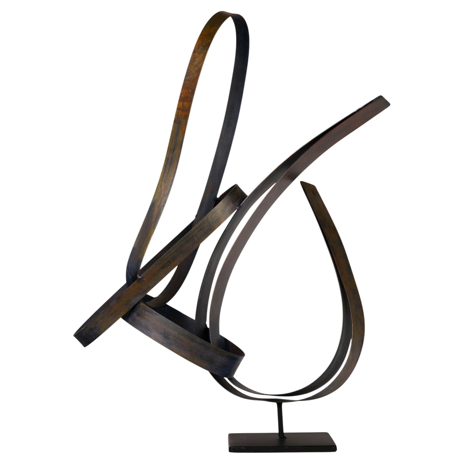 Contemporary 21C. Abstract Metal Ribbon Sculpture (1 of 6)