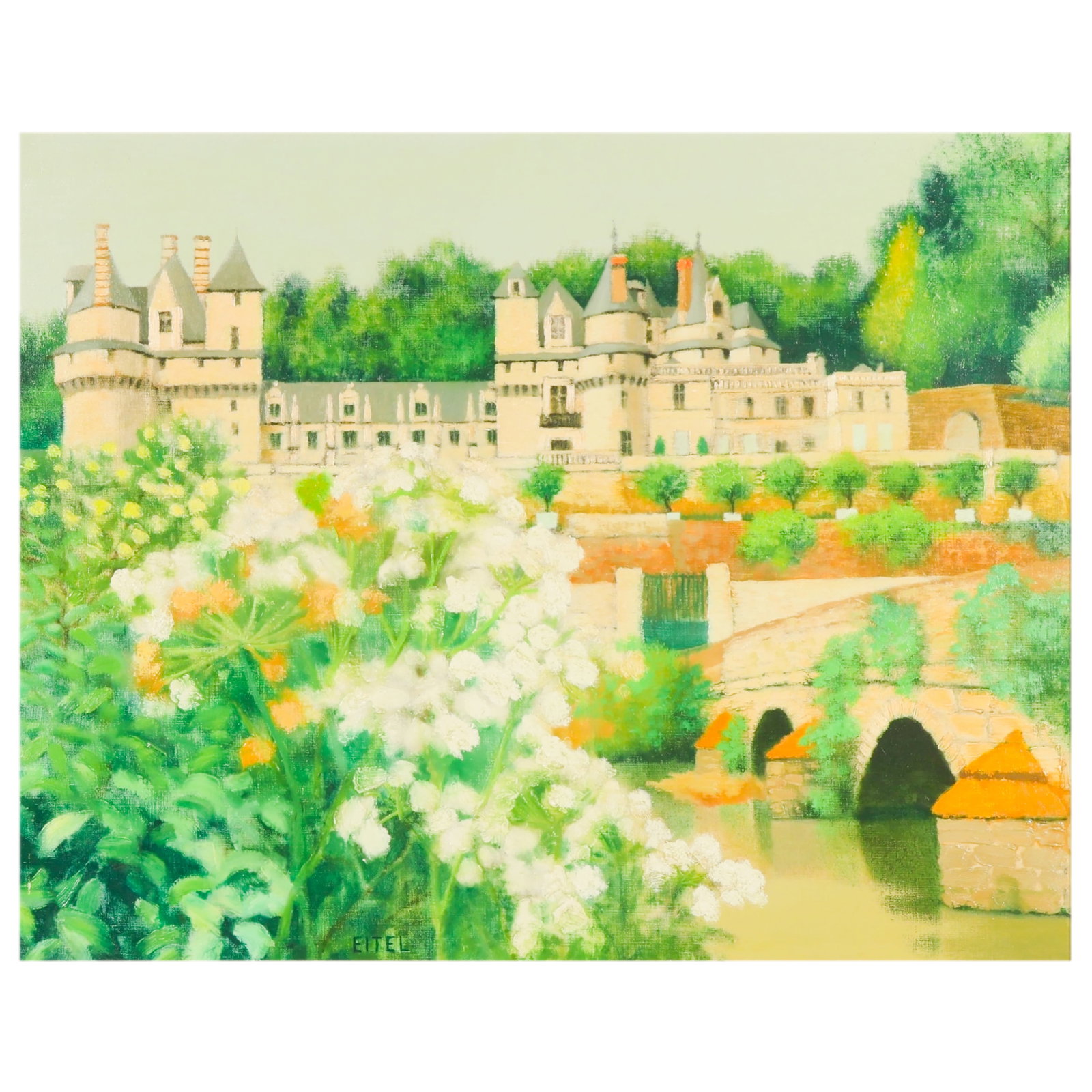 Jacques Eitel 1926-2006 Le Chateau dUsse Painting (1 of 10)