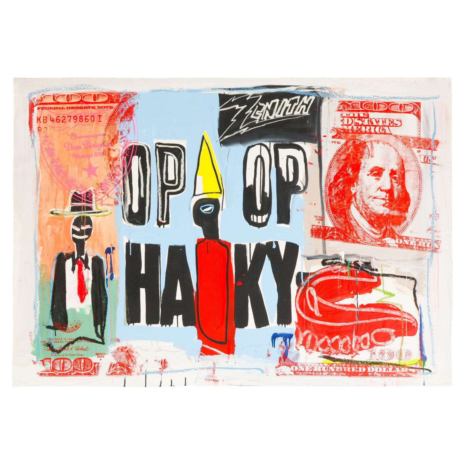 Shane Bowden b1974 Ode to Warhol Basquiat Painting (1 of 5)