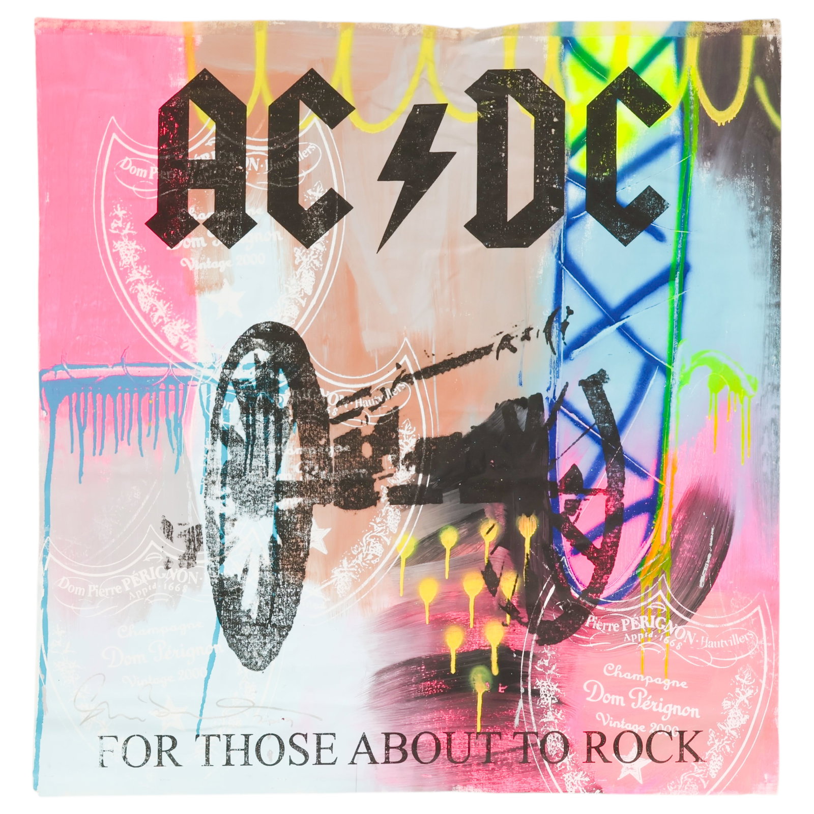 Shane Bowden b.1974 AC/DC Dom Perignon Painting (1 of 5)