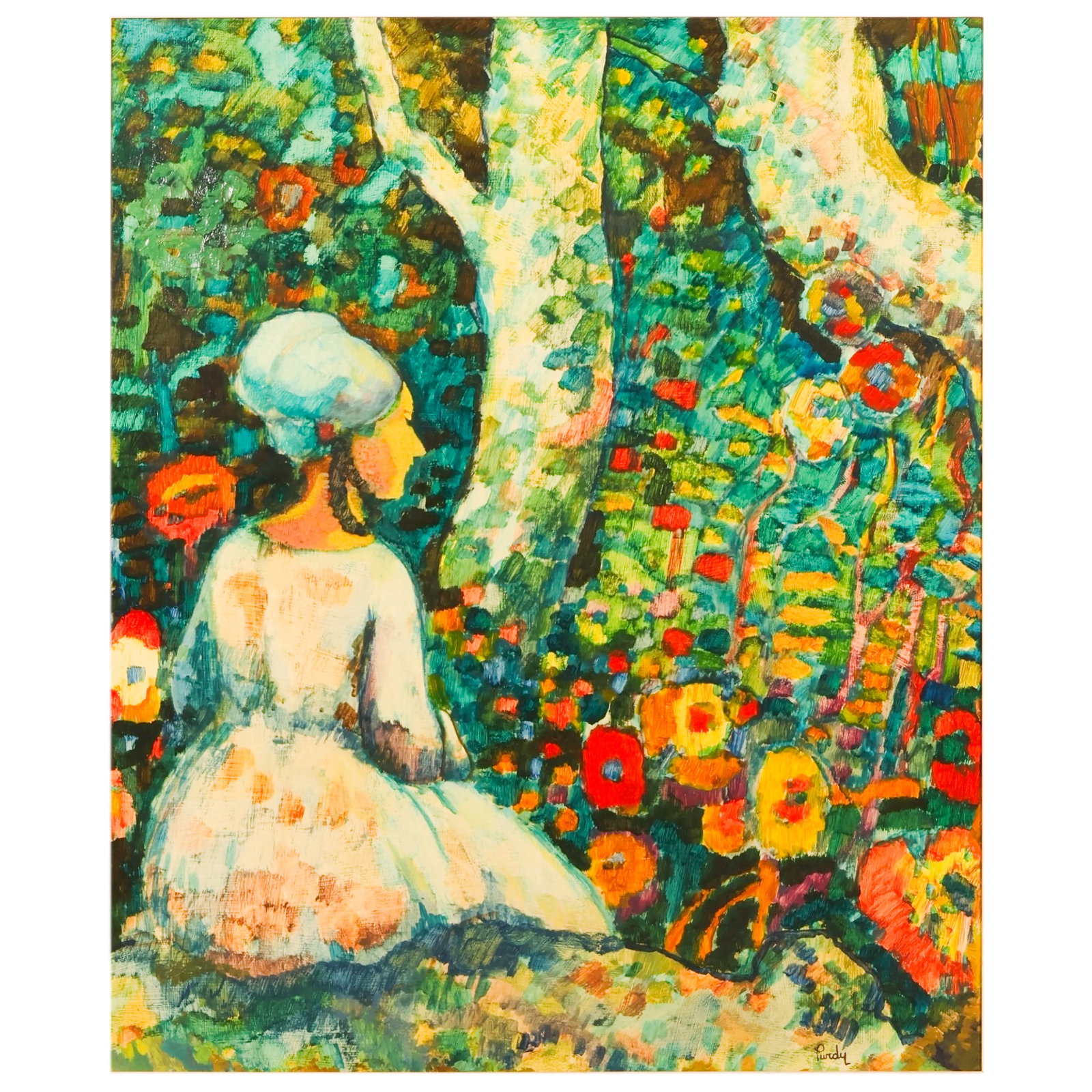 Donald Purdy 1924-2016 Figural Landscape Painting (1 of 8)
