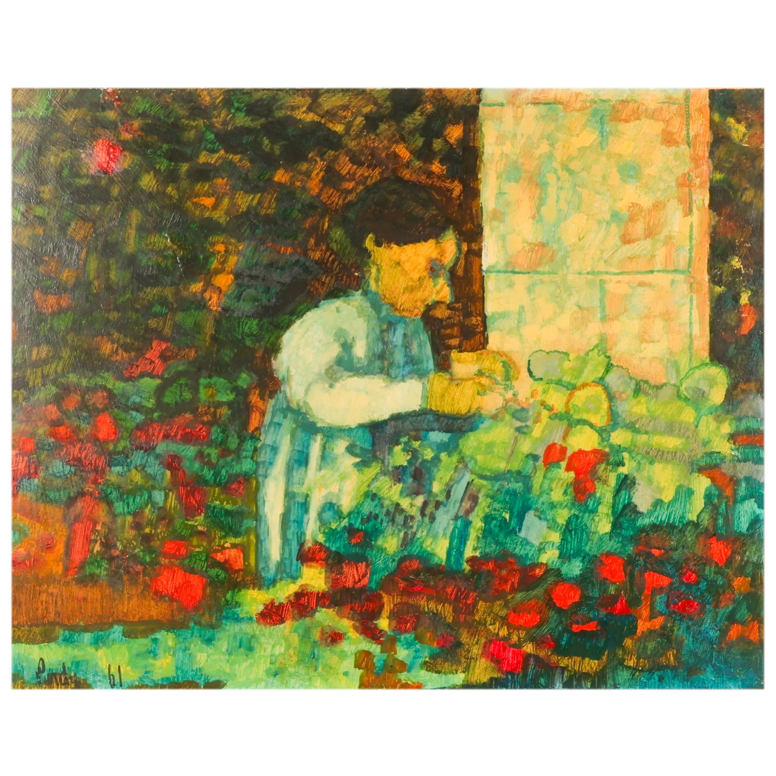 Donald Purdy 1924-2016 Figural Landscape Painting (1 of 7)