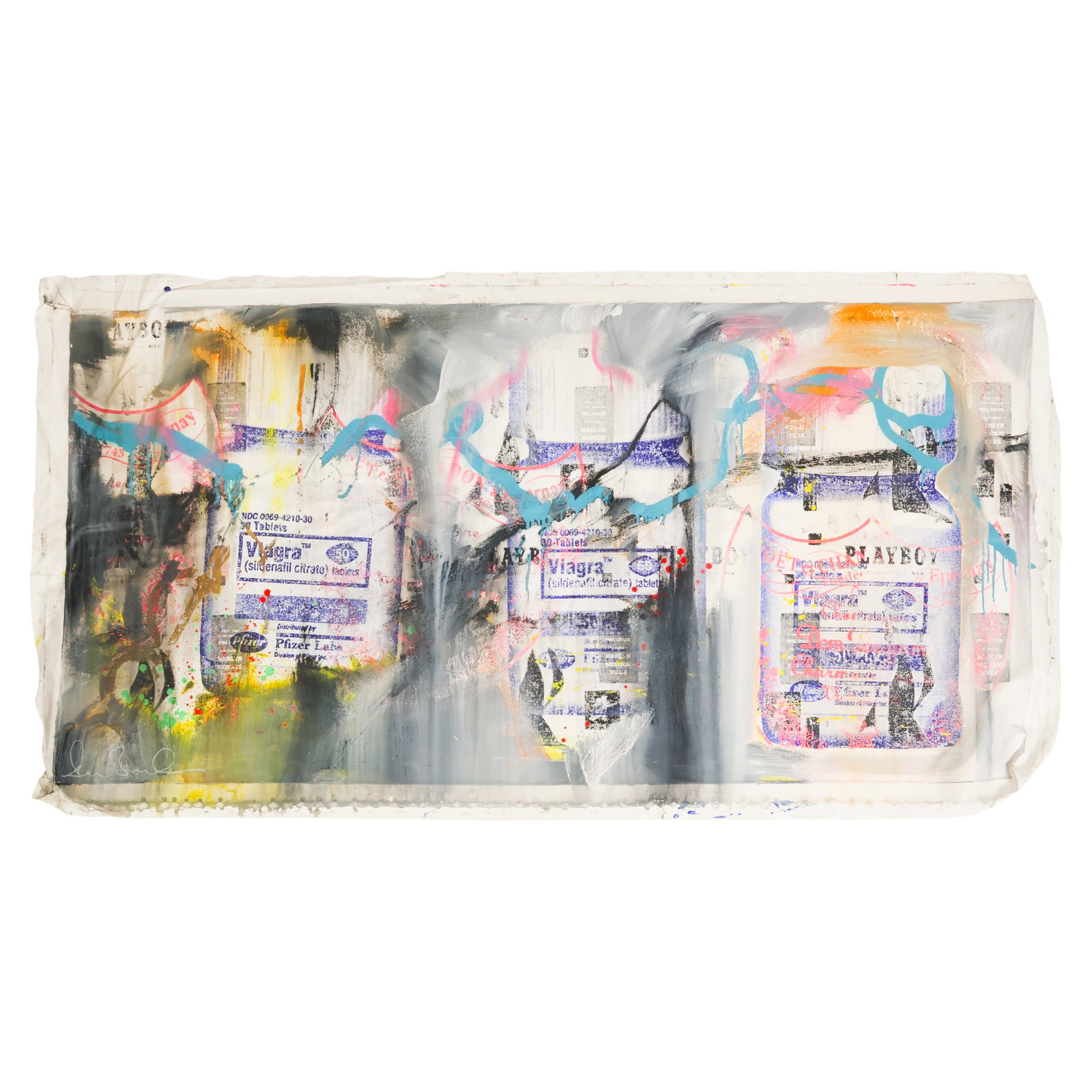 Shane Bowden b1974 Viagra Bottles Pop Art Painting (1 of 5)