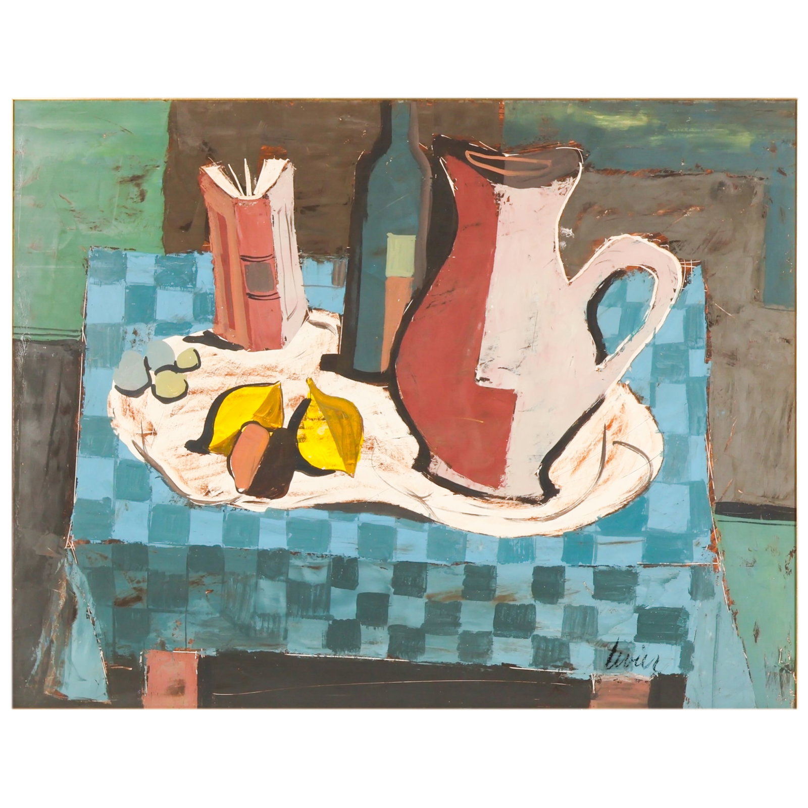 Charles Levier 1920-2003 Still Life Scene Painting (1 of 10)