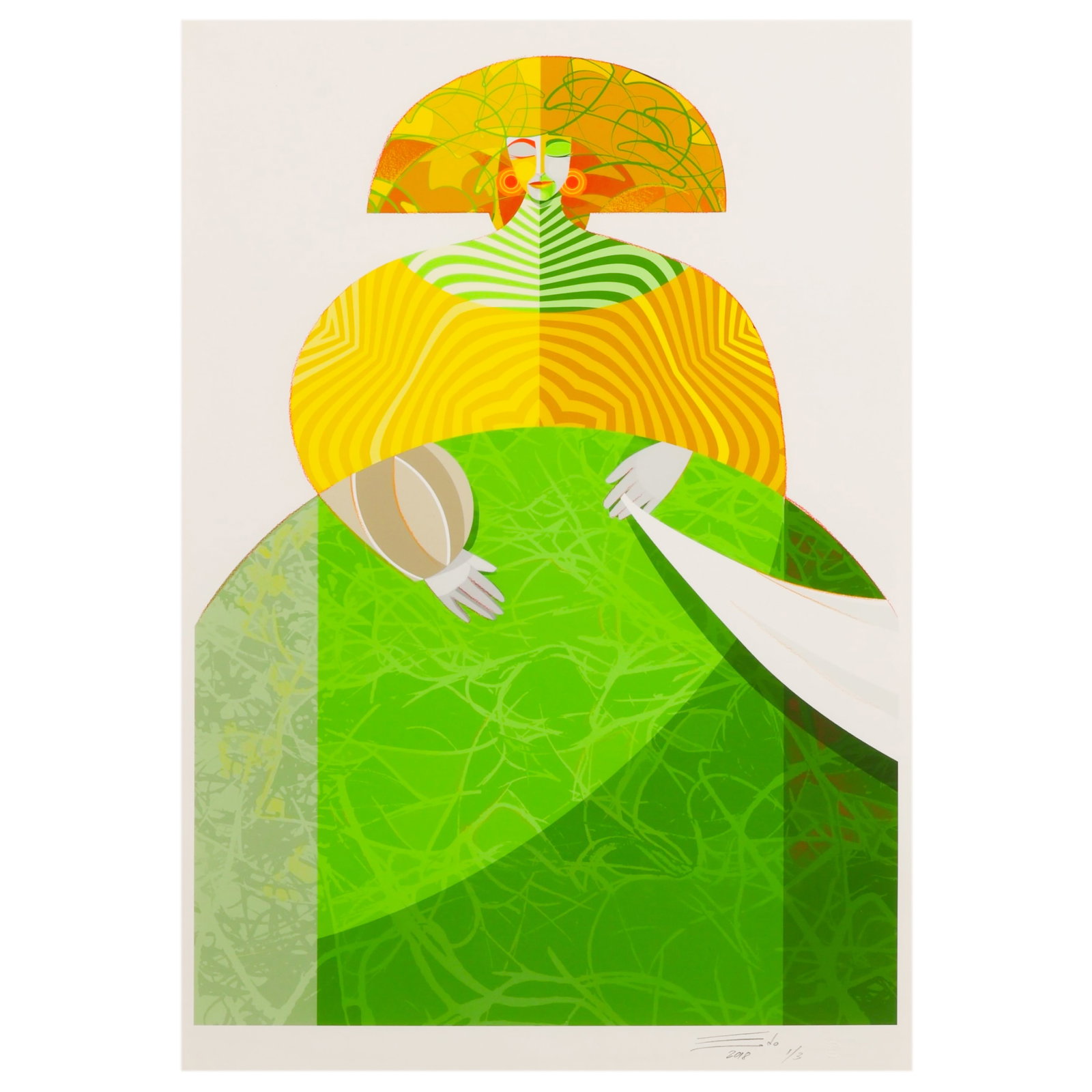 Eduardo Sanabria b1970 Green Woman LE Litho SIGNED (1 of 7)