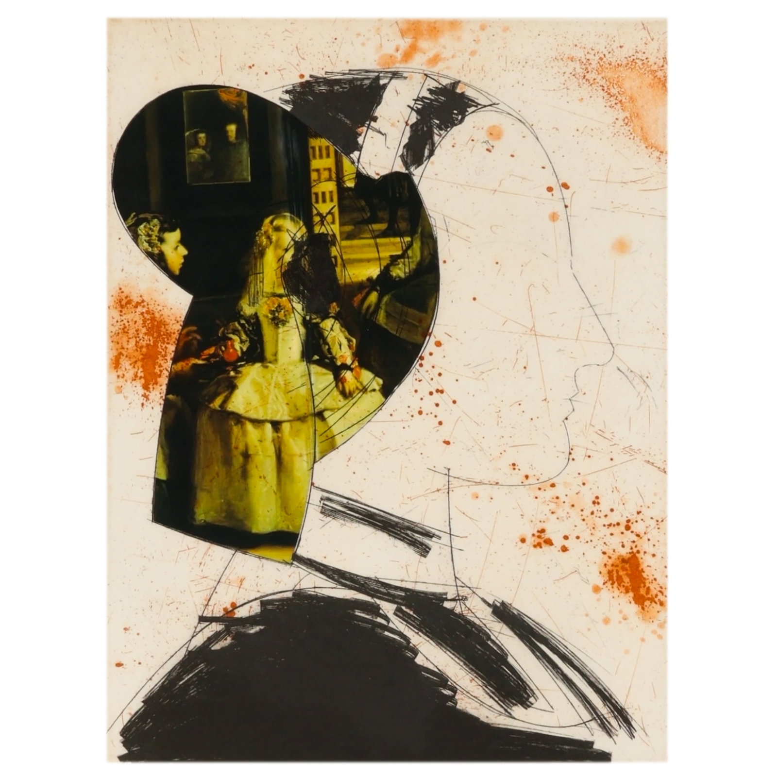 Manolo Valdes b.1942 LE Profile Engraving SIGNED (1 of 9)