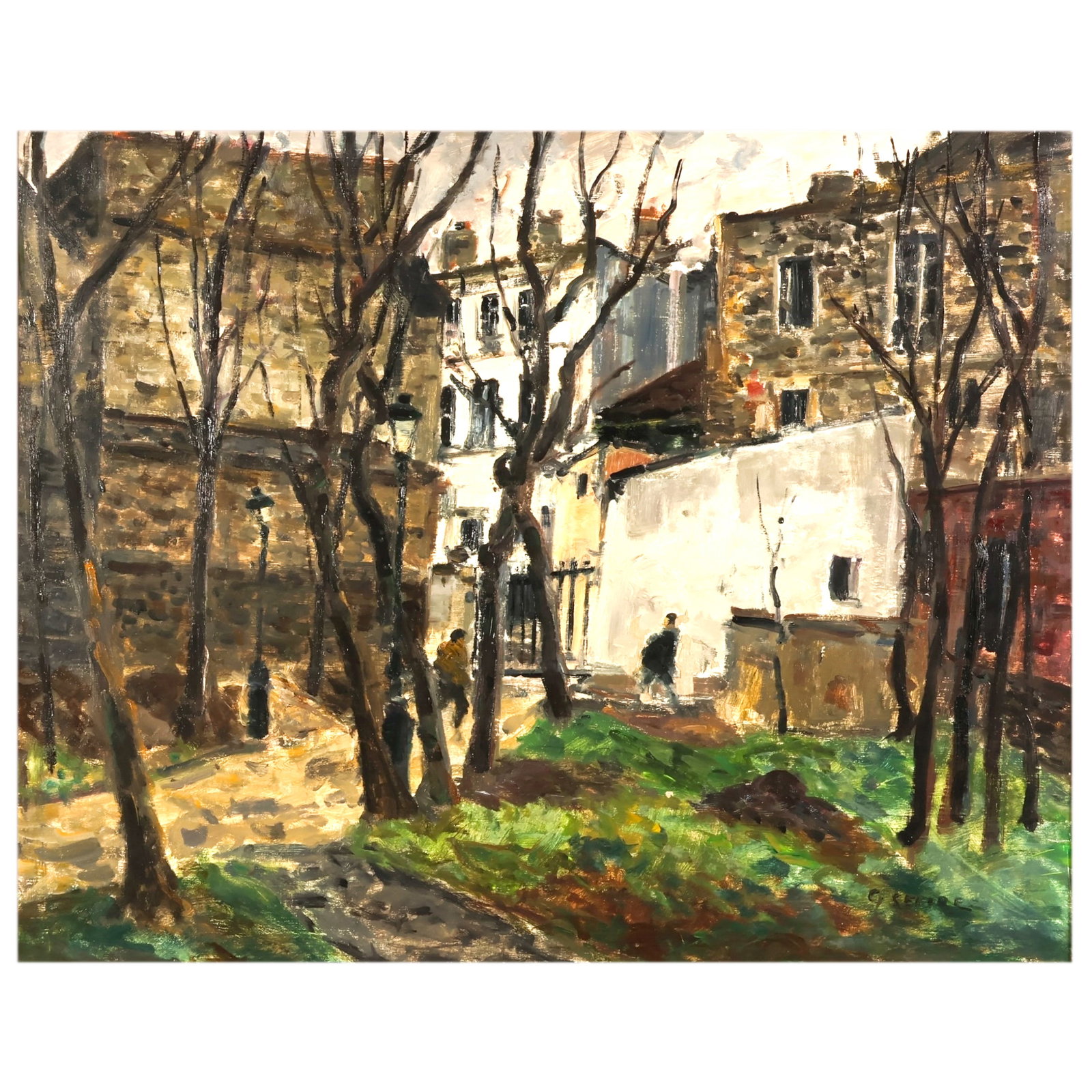Gaston Sebire 1920-2001 Village Scene Oil Painting (1 of 8)
