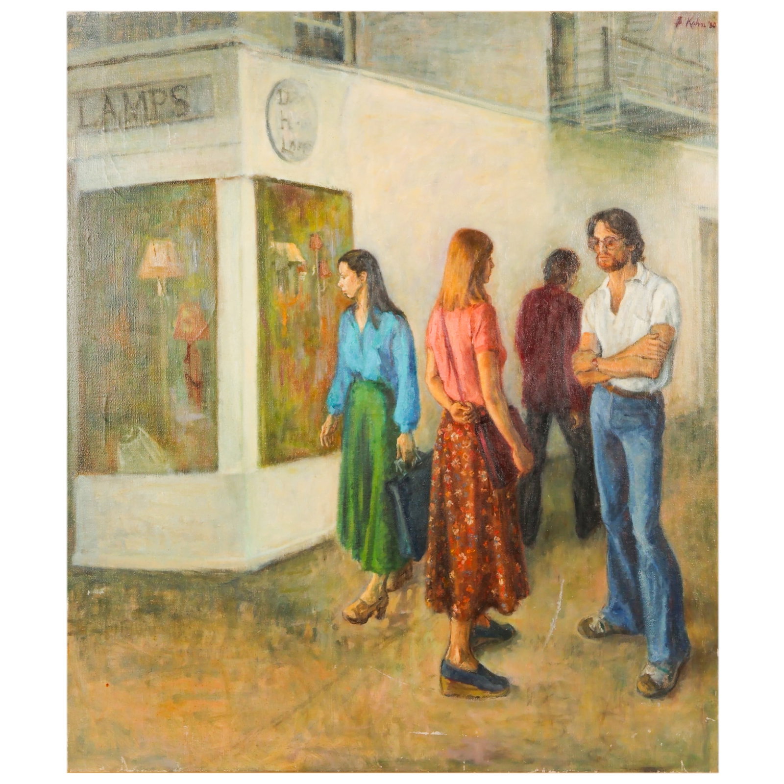 Susan Kahn 1924-2010 Figures on a Street Painting (1 of 8)