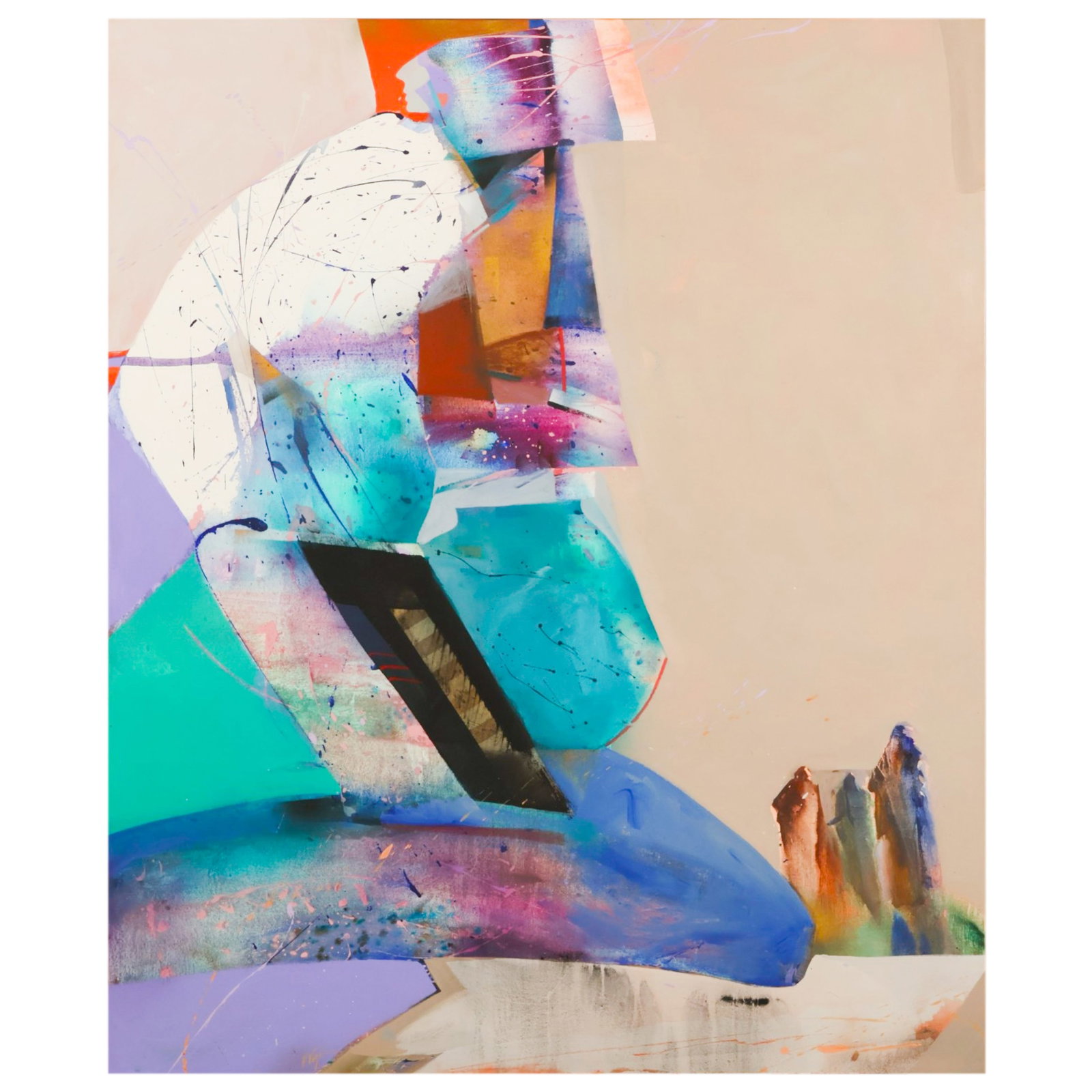 Veloy Vigil 1931-1997 "Ivory and Stone" Painting (1 of 8)