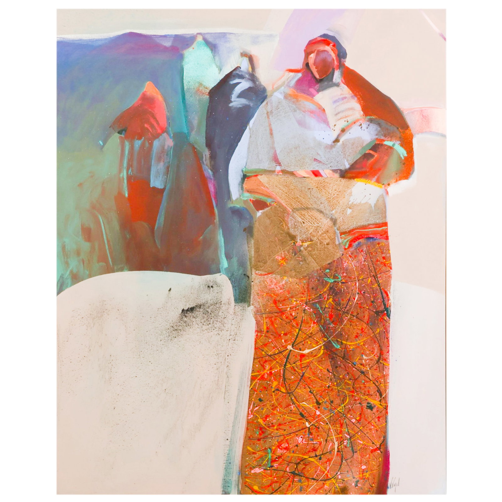 Veloy Vigil 1931-1997 "Pilgrimage Fall" Painting (1 of 8)