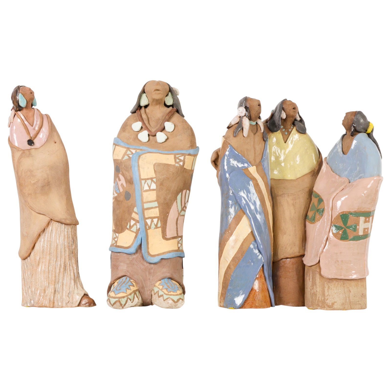 Mark Snowden 20C Native Pueblo Style Sculpture LOT (1 of 6)