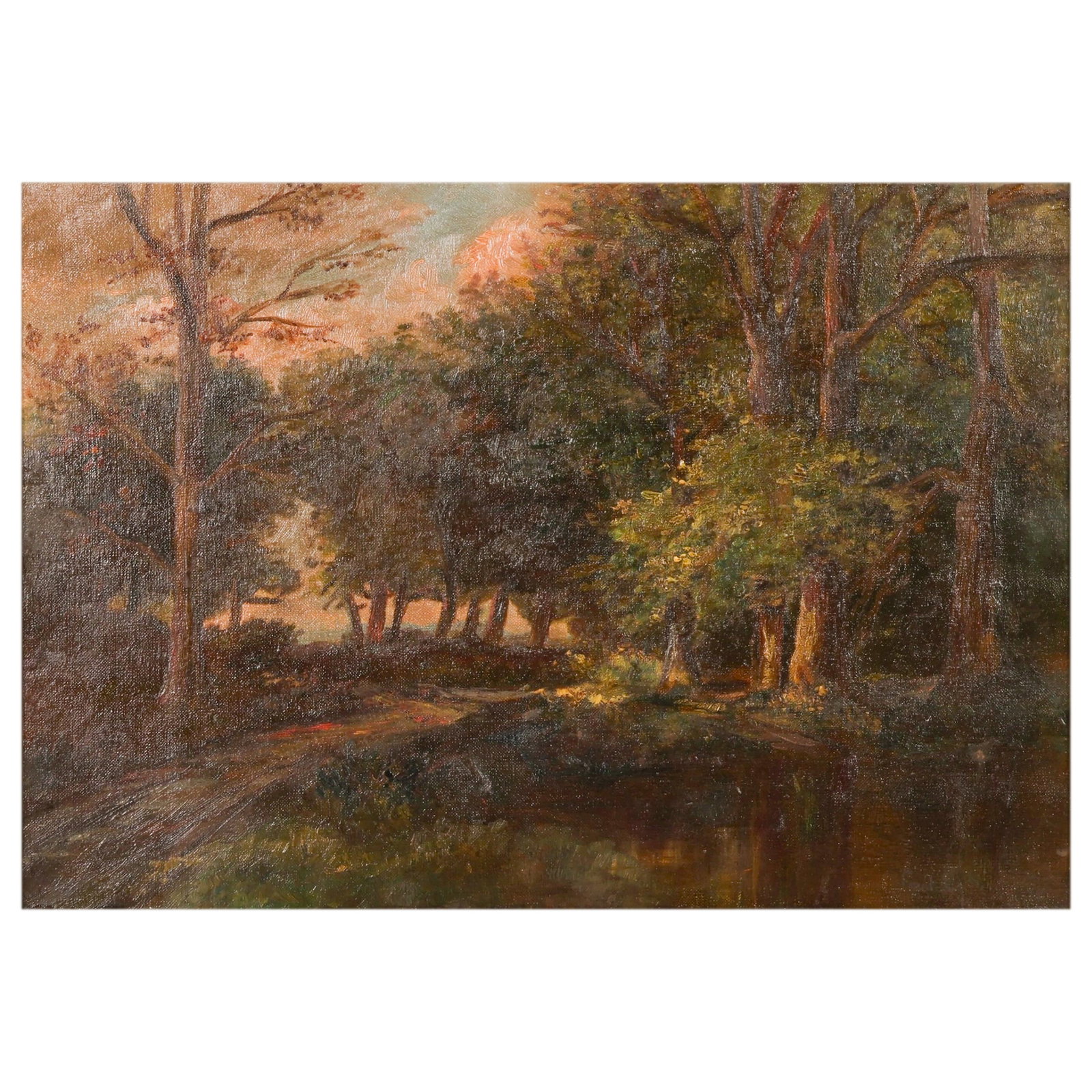 Frank Waller 1842-1923 Forest Landscape Painting (1 of 8)