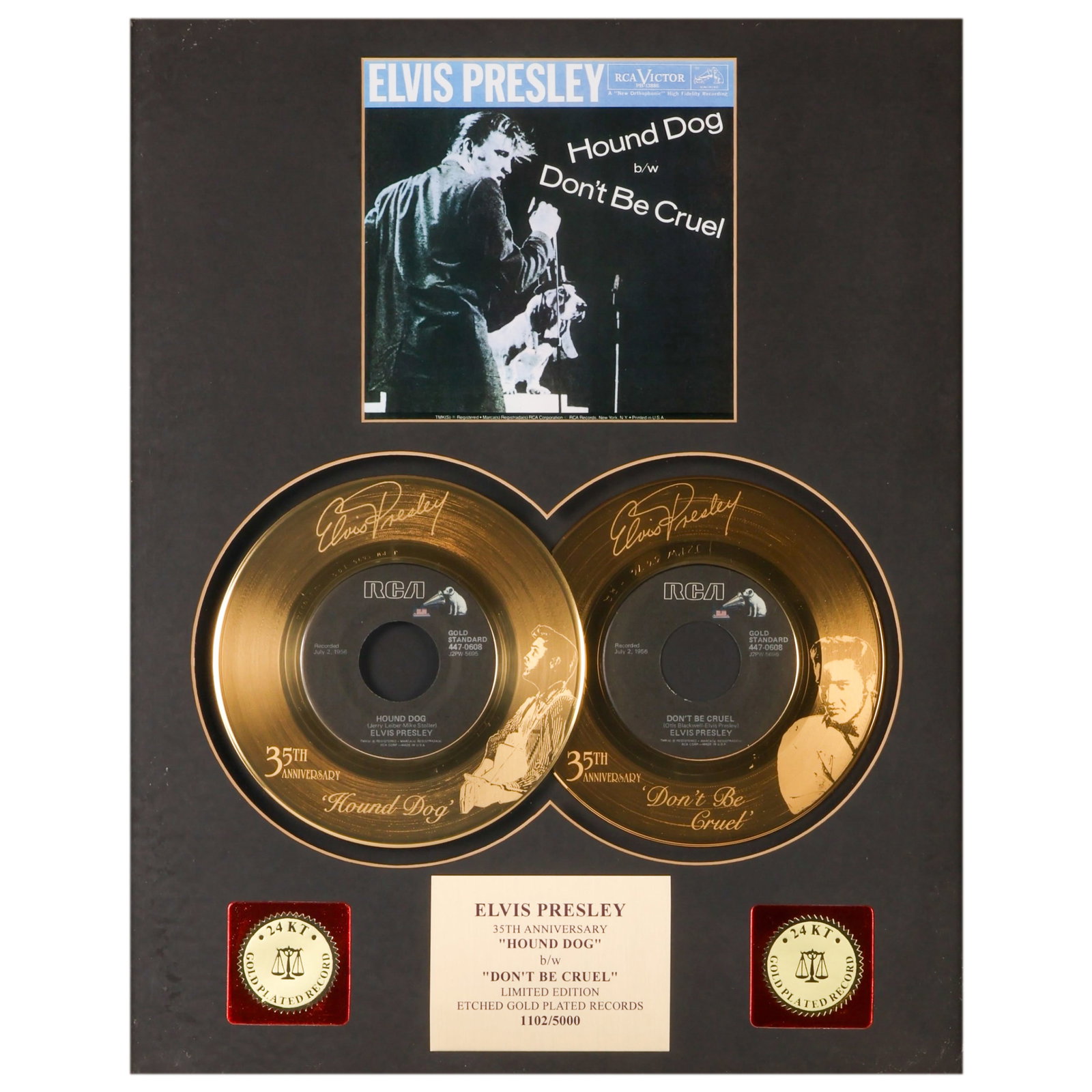 Elvis Presley LE Anniversary Hound Dog Gold Albums (1 of 8)