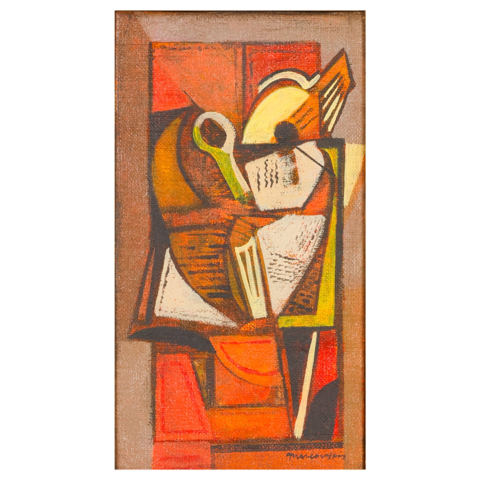 Louis Marcoussis 1878-1941 Cubist Guitar Painting (1 of 7)