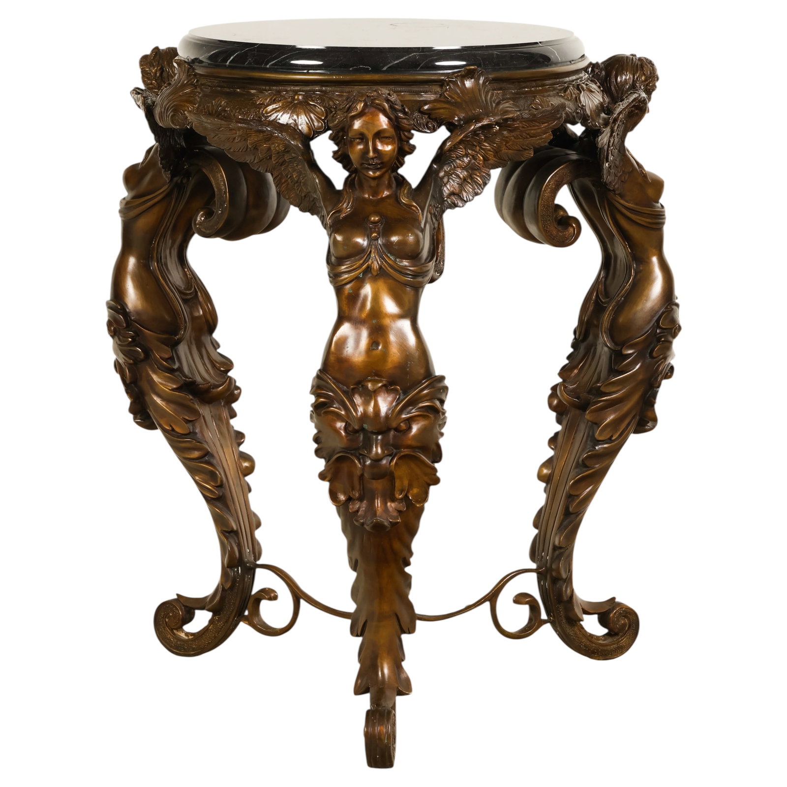 Continental Marble and Bronze Caryatid Side Table (1 of 6)