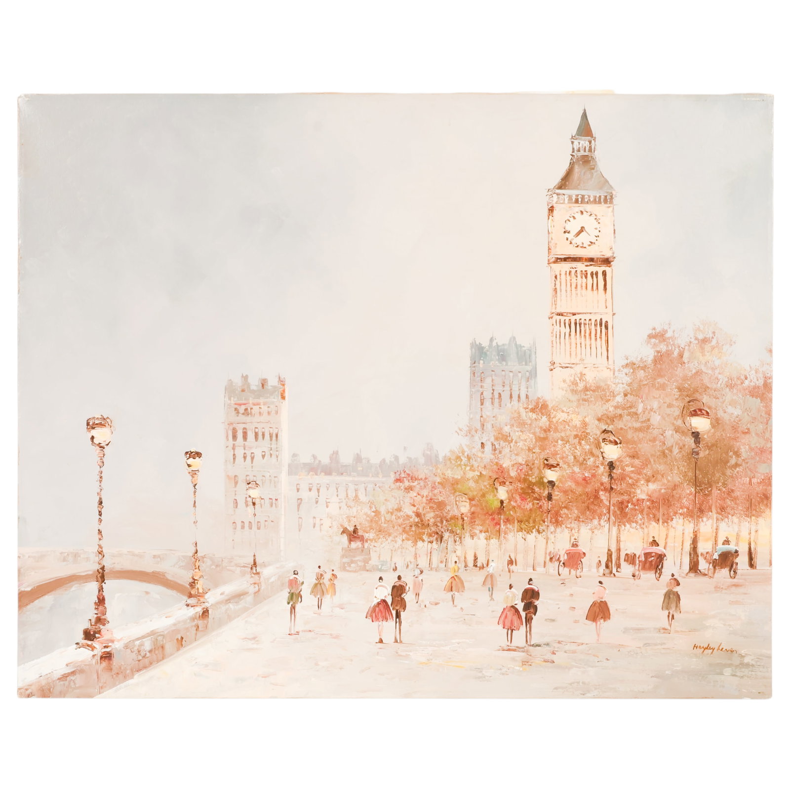 Richard Haley Lever 1876-1958 Big Ben Oil Painting (1 of 6)