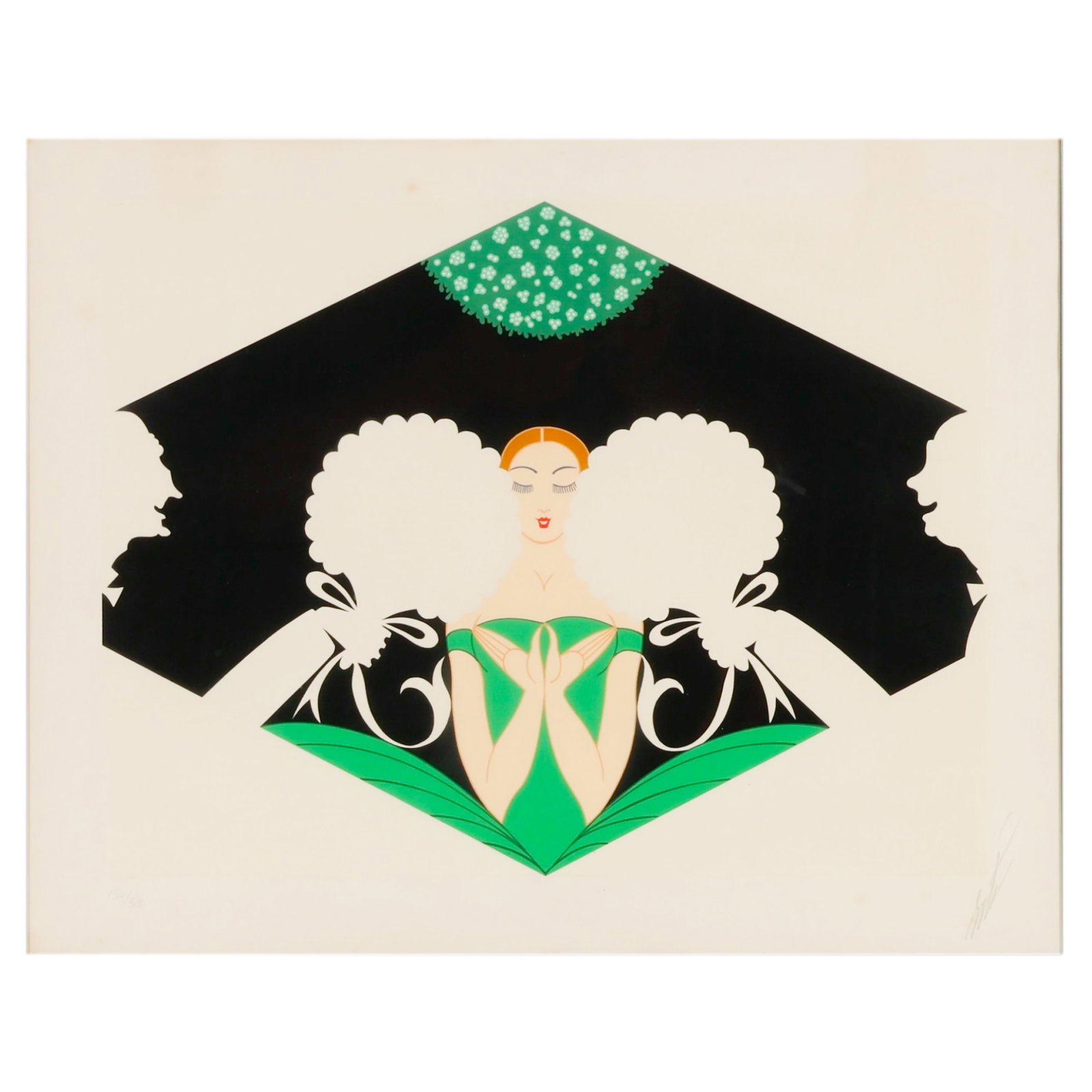 Erte 1892-1990 "Suitors" Embossed Serigraph SIGNED (1 of 8)