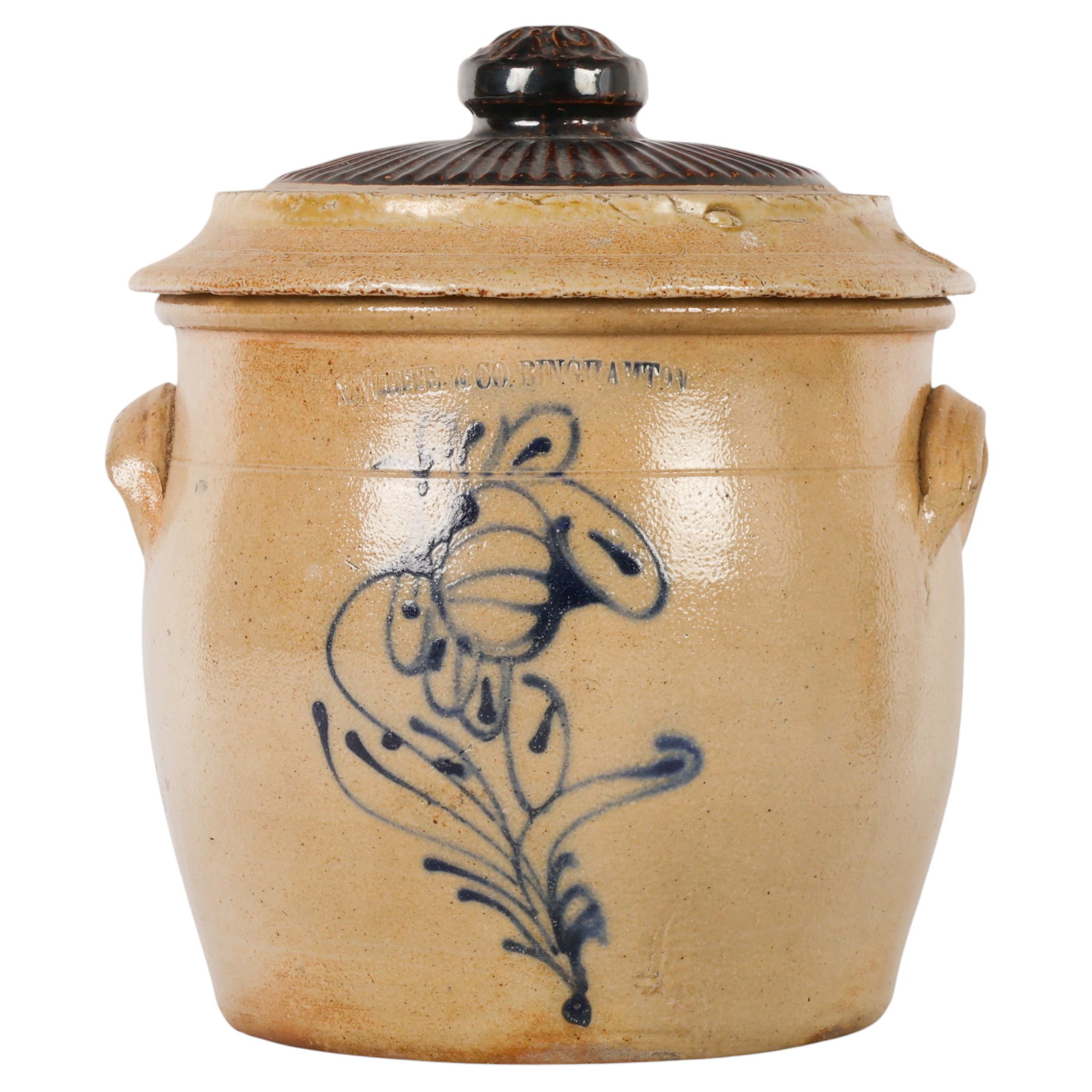 Antique N White & Co Binghamton Stoneware Crock (1 of 6)