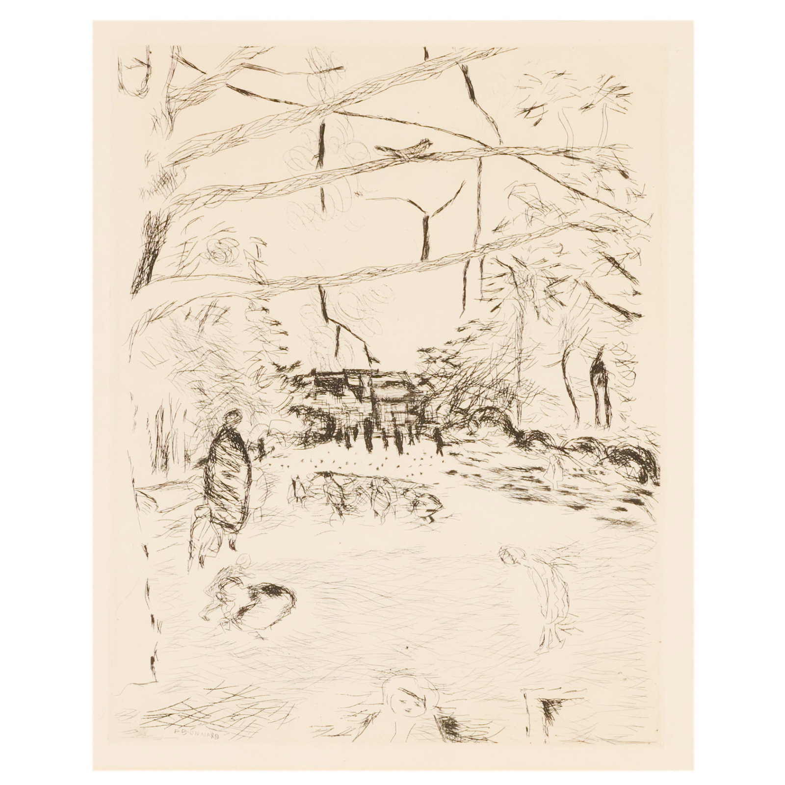 Pierre Bonnard 1867-1947 Monceau Engraving SIGNED (1 of 8)