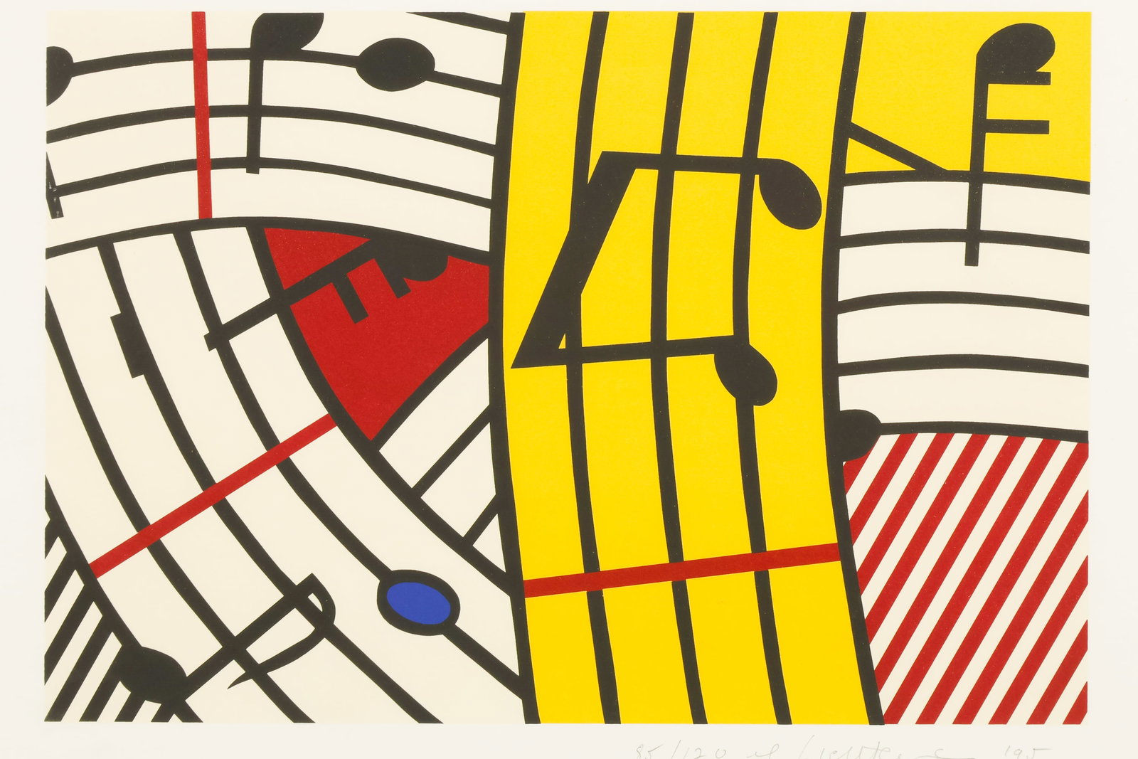 Roy Lichtenstein 1923-1997 "Composition IV" SIGNED (1 of 7)