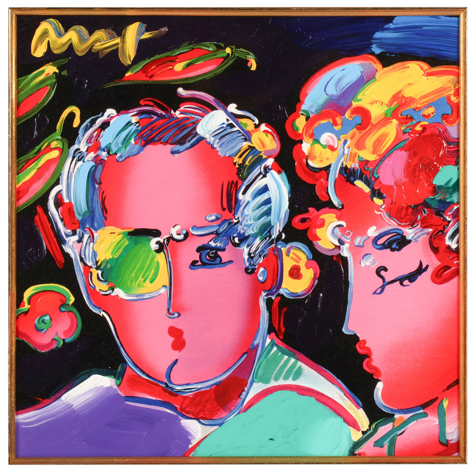 Peter Max b.1937 Zero In Love Mixed Media SIGNED (1 of 6)