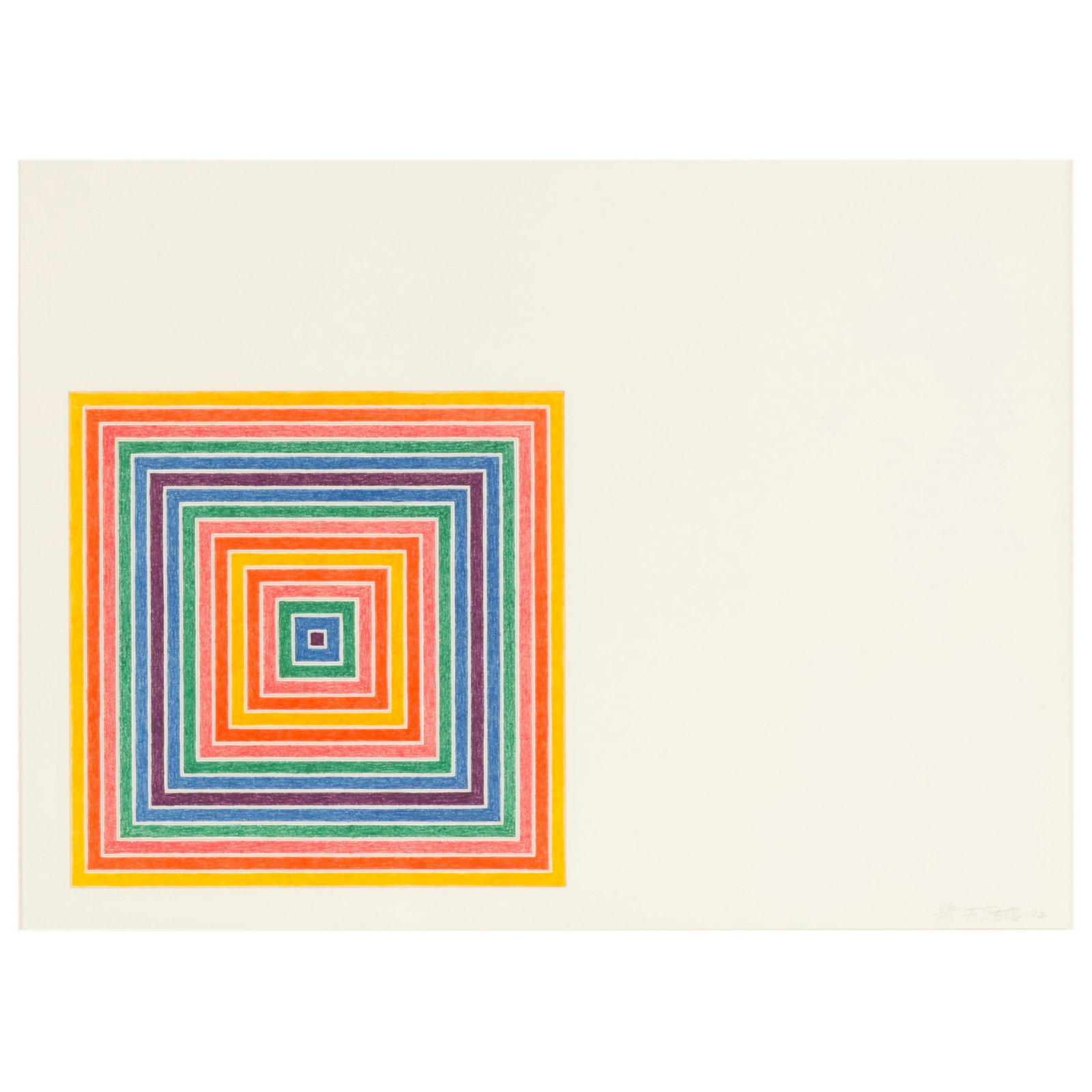Frank Stella 1936-2024 Honduras Lottery Co SIGNED: Frank Stella (American, 1936-2024), Honduras Lottery Co.; Louisiana, color lithograph on paper depicting an abstract geometric composition executed in the artist's iconic Minimalist and Hard Edge styl