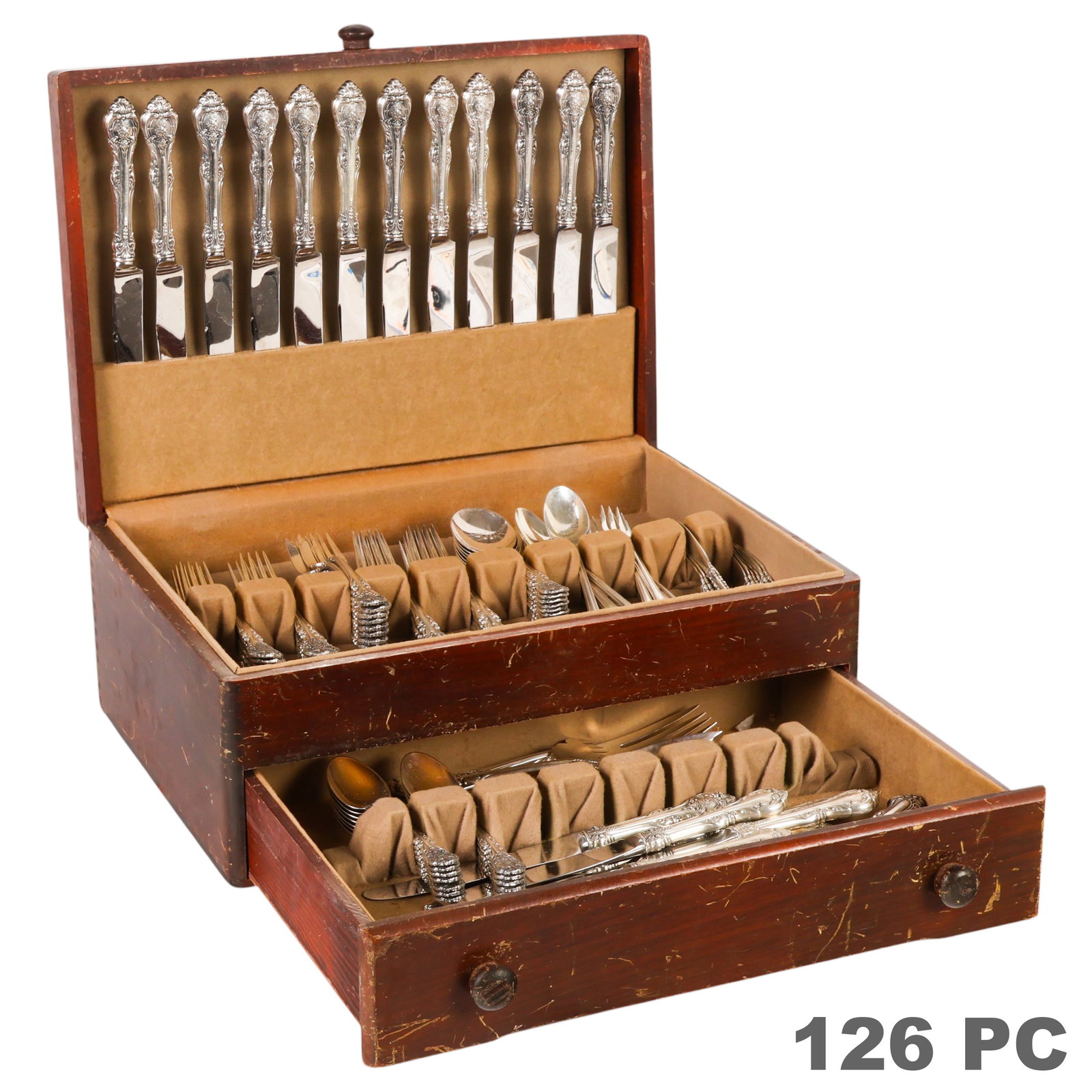Sterling Sliver Gorham King Edward Flatware 126pc. (1 of 8)