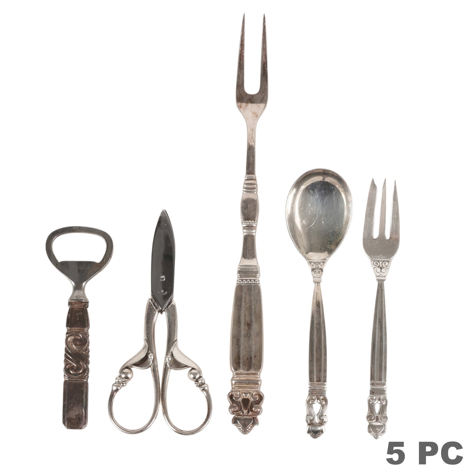 Sterling Silver Georg Jensen Utensil 5p ESTATE LOT (1 of 6)
