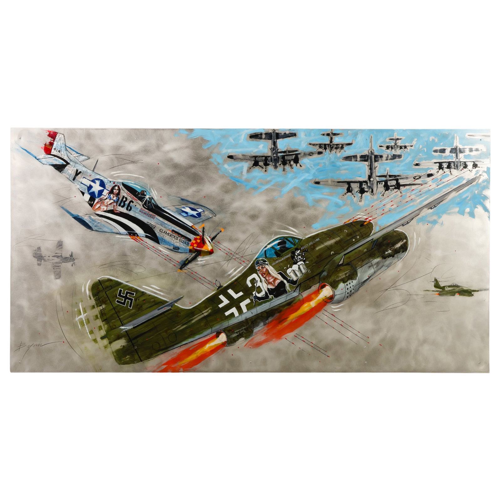 Michael Bryan b1949 WWII Warbird Aircraft Painting (1 of 8)
