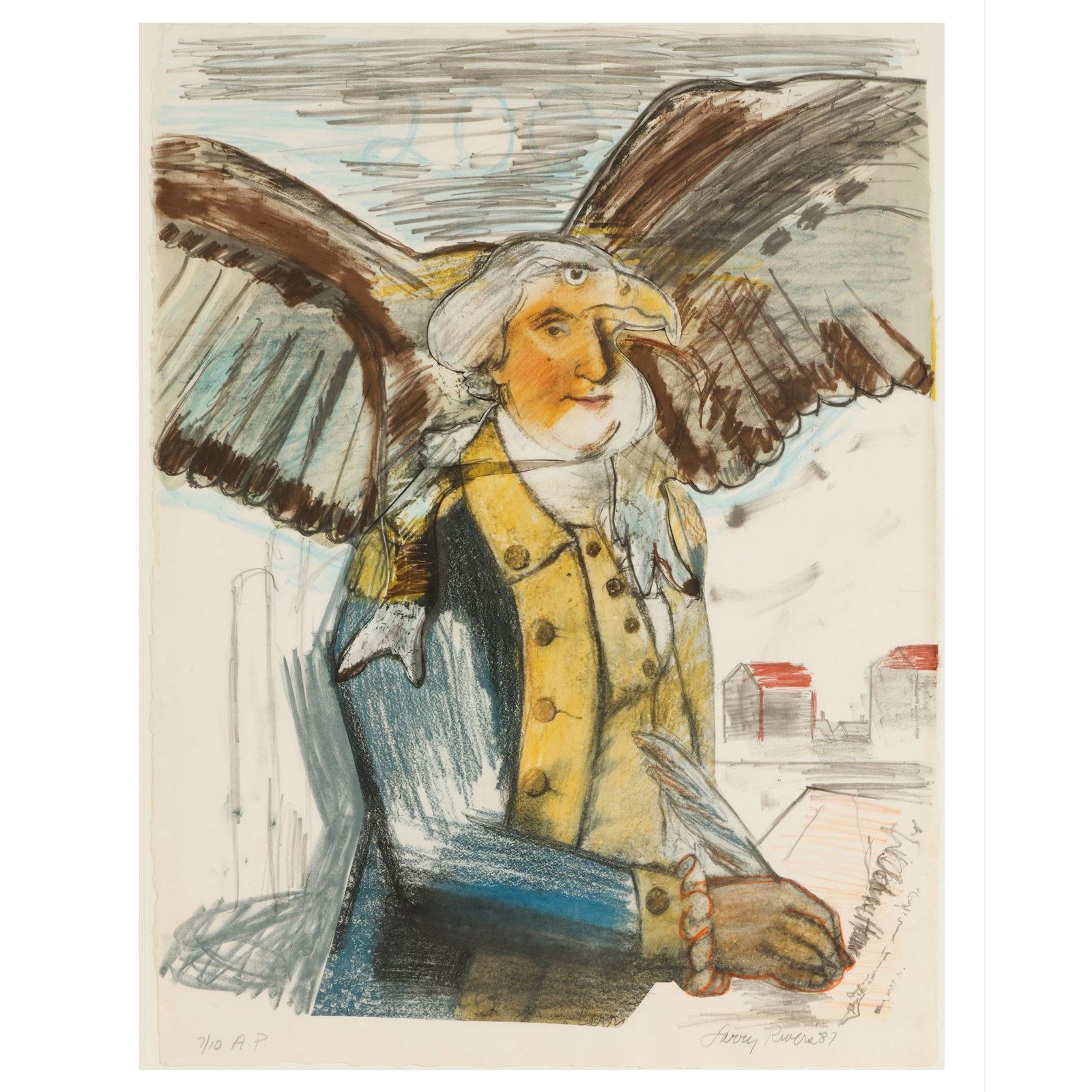 Larry Rivers 1923-2002 Bald Eagle A/P Litho SIGNED (1 of 8)