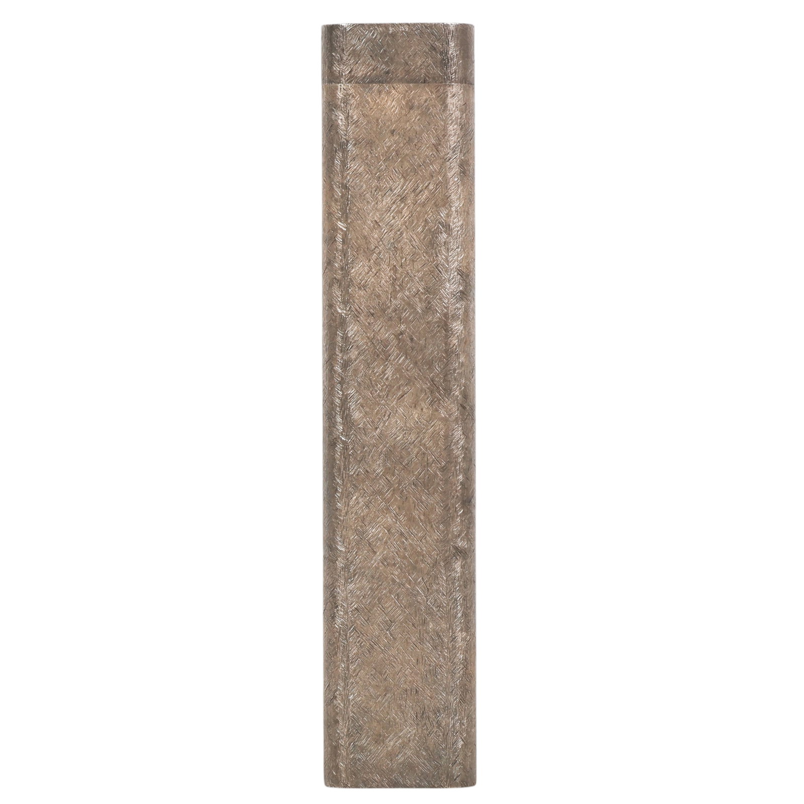 Vintage Cartier Paris French Luxury Pocket Lighter: Vintage Cartier Paris French luxury designer pocket or table lighter featuring a brushed bark effect silver tone finish with an allover crosshatch pattern and a rounded rectangular form. A refined exa