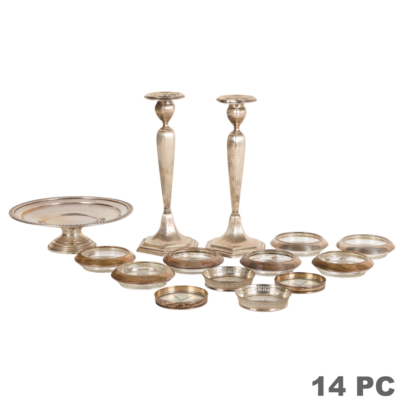 Sterling Silver Weighted Serving 14pc ESTATE LOT (1 of 6)