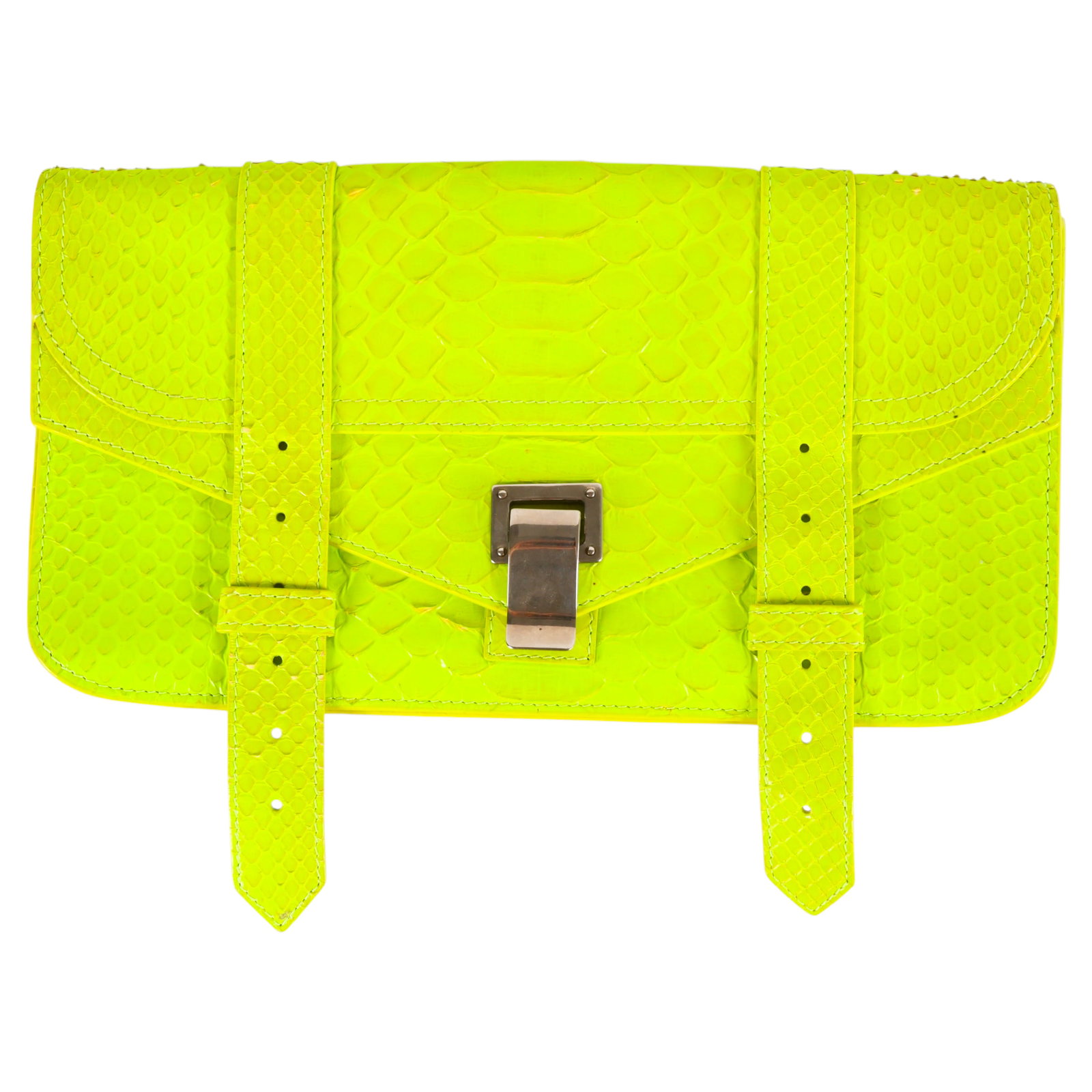Proenza Schouler Green Python Snake Skin Clutch (1 of 6)