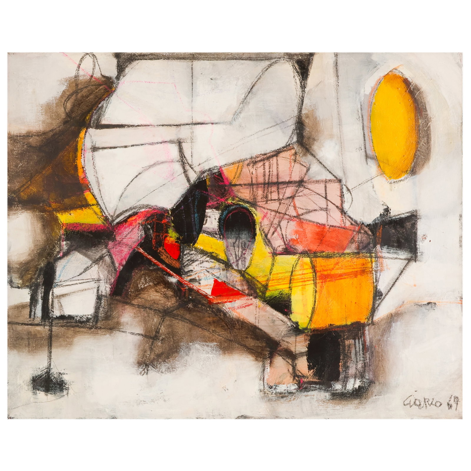 Franco Ciarlo b.1939 The "Flying Machine" Painting (1 of 8)